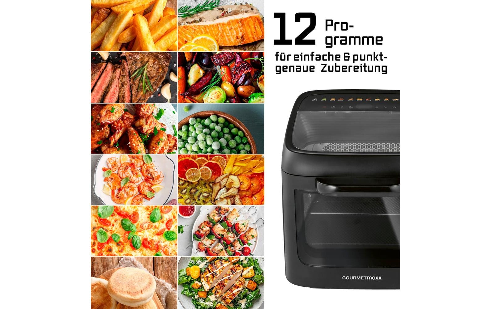 GOURMETmaxx Heissluftfritteuse »12,5 l« 1800 W