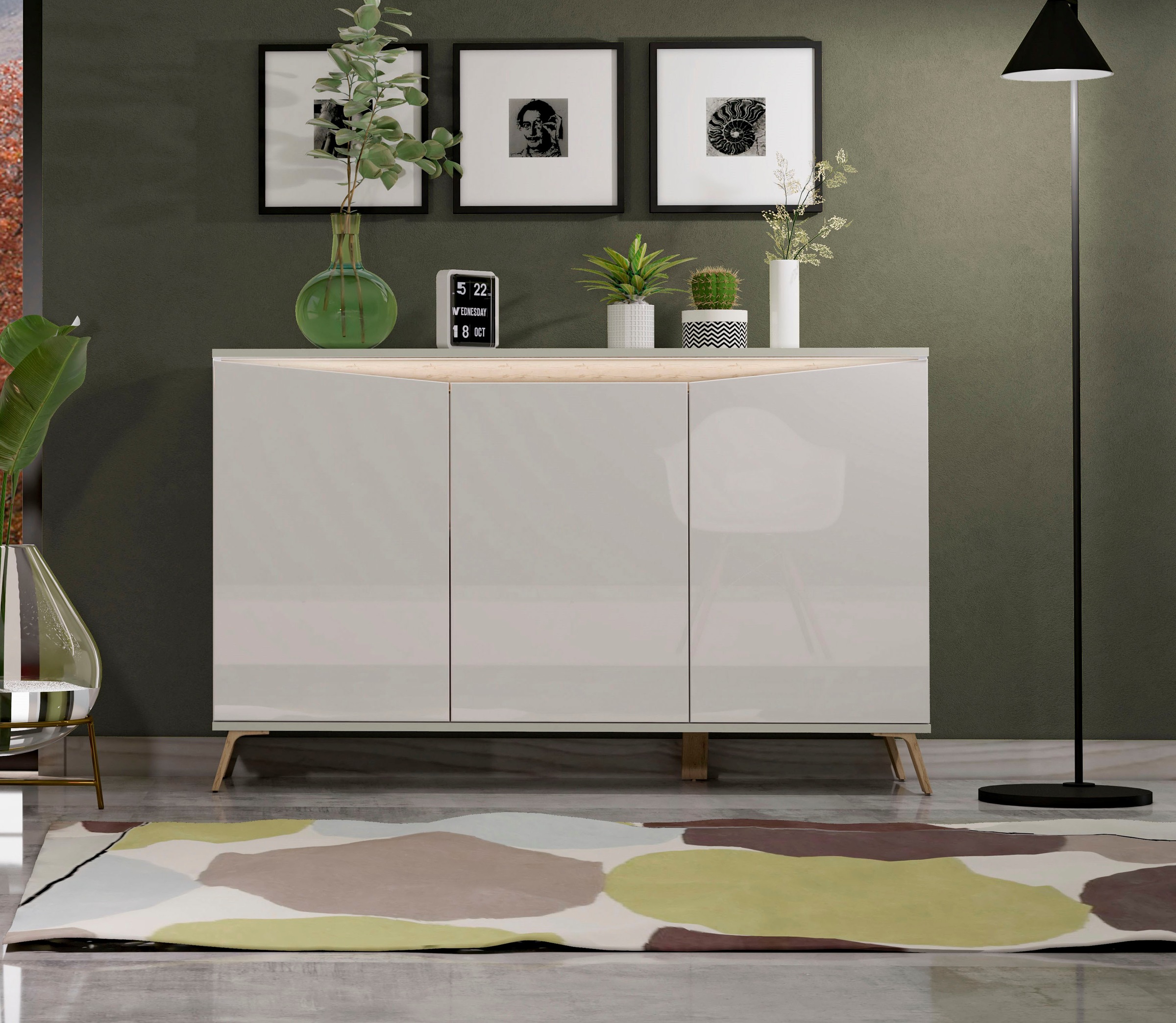 Image of INOSIGN Sideboard »ALADINO«, Breite 138 cm, komplett Hochglanz, ohne Beleuchtung bei Ackermann Versand Schweiz