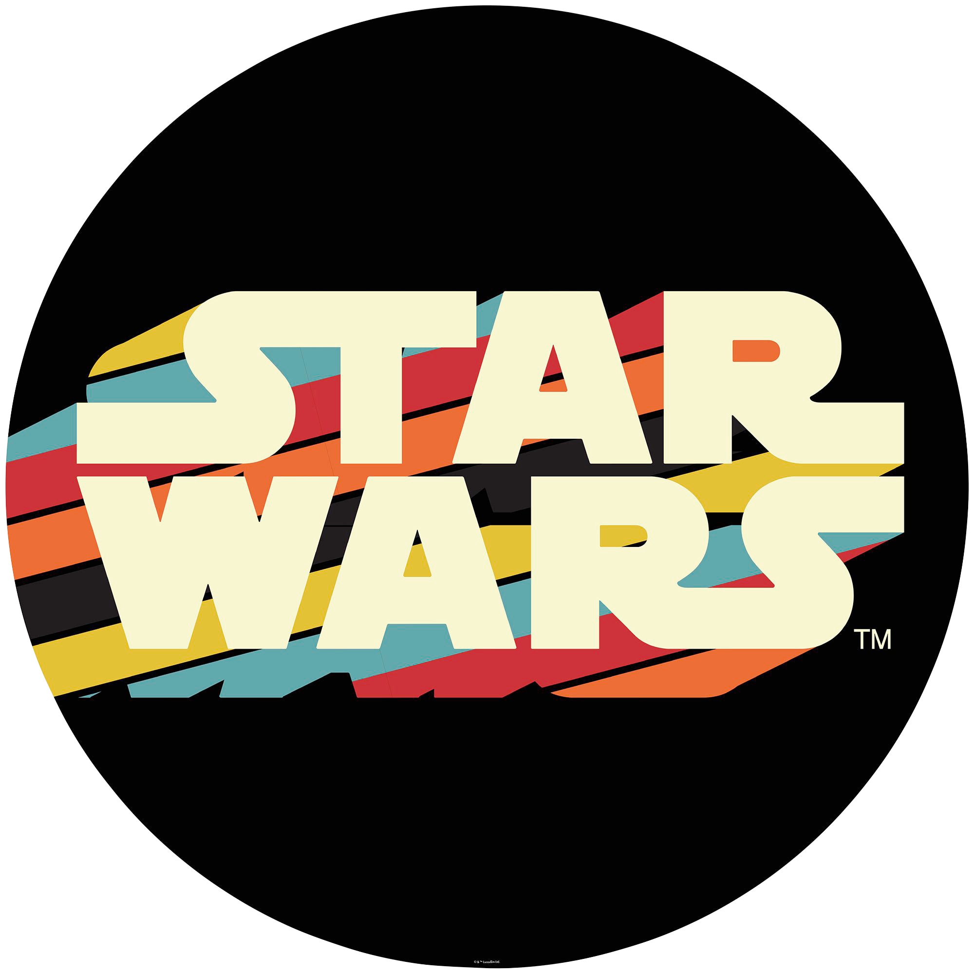 Image of Komar Fototapete "Vlies selbstklebend - Star Wars Typeface - Grösse 125 x 125 cm" bedruckt glatt Kinderzimmer