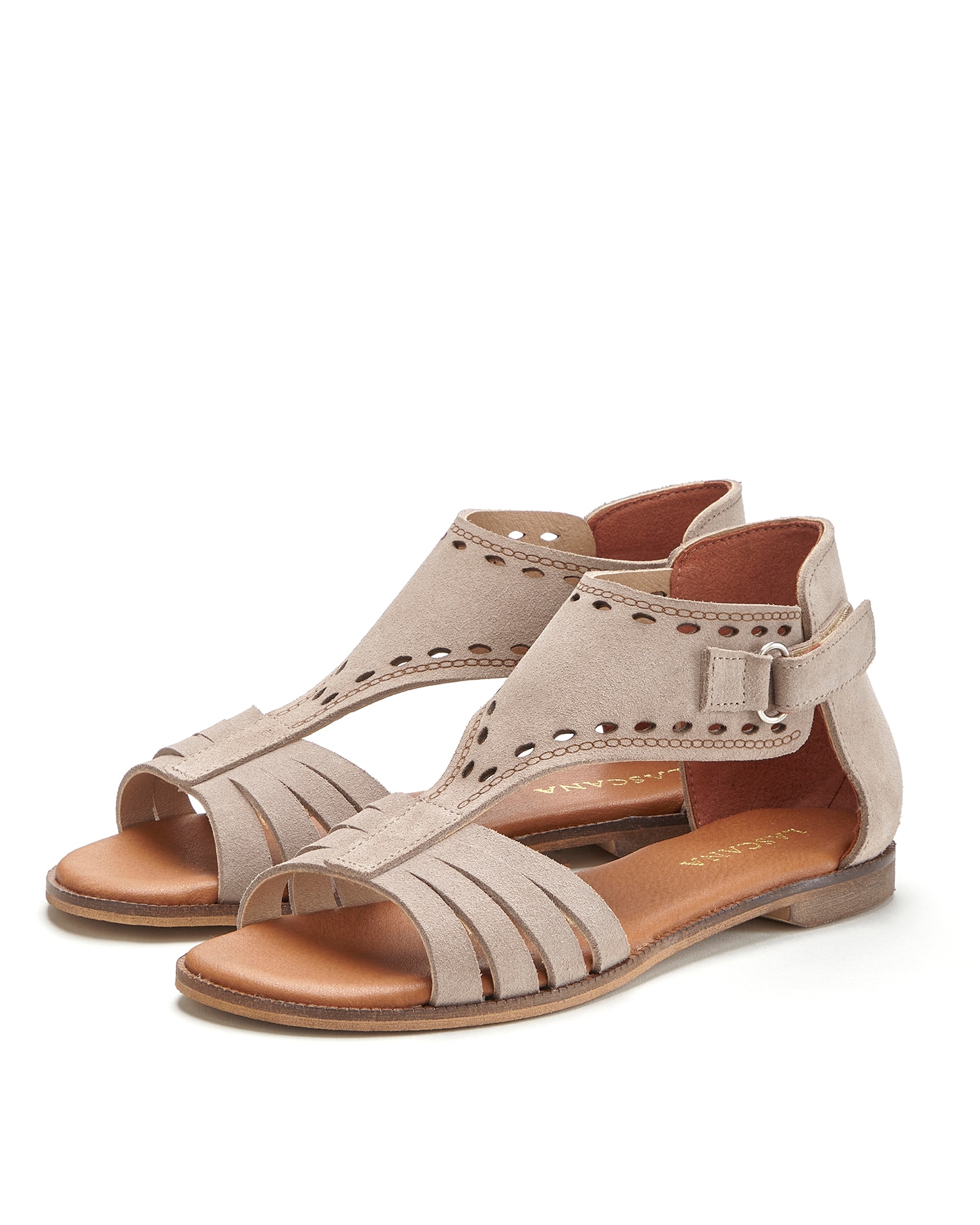 LASCANA Sandale »Sommerschuh«, Sandalette, Sommerschuh aus hochwertigem Leder mit kleinen Cut-Outs