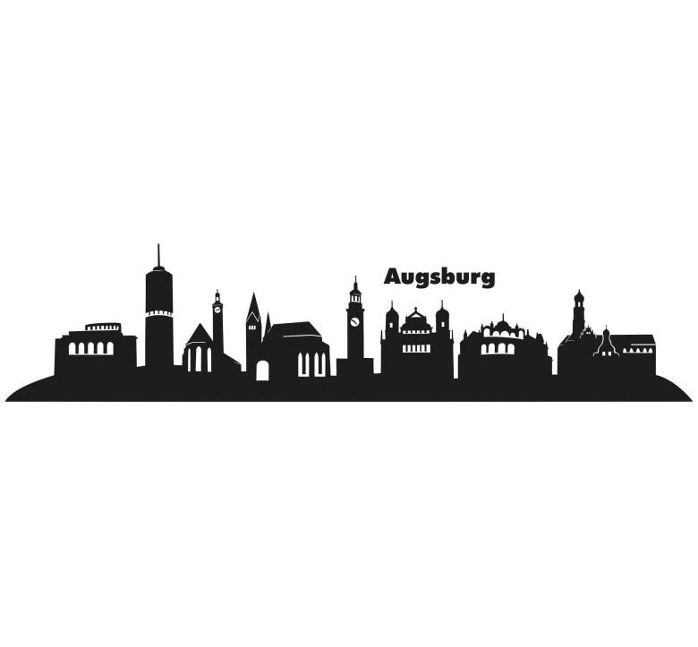 Image of Wall-Art Wandtattoo »XXL Stadt Skyline Augsburg 120cm«, (1 St.) bei Ackermann Versand Schweiz