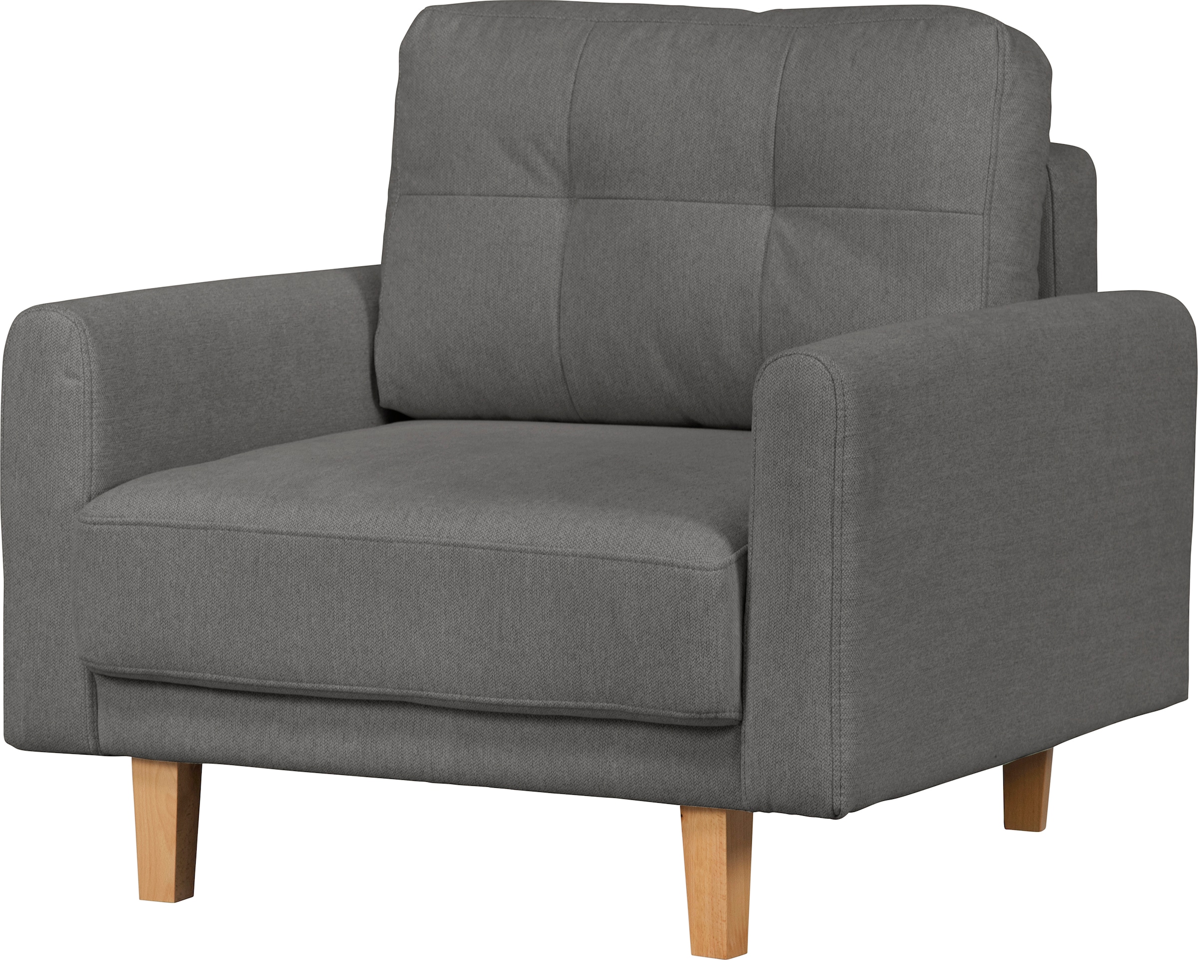 Home affaire Sessel »TRIPLO Relaxsessel mit Wellenunterfederung, Masse B/T/H: 95/100/89 cm«, Polstersessel mit Steppung im Rückenkissen, hohe Qualität