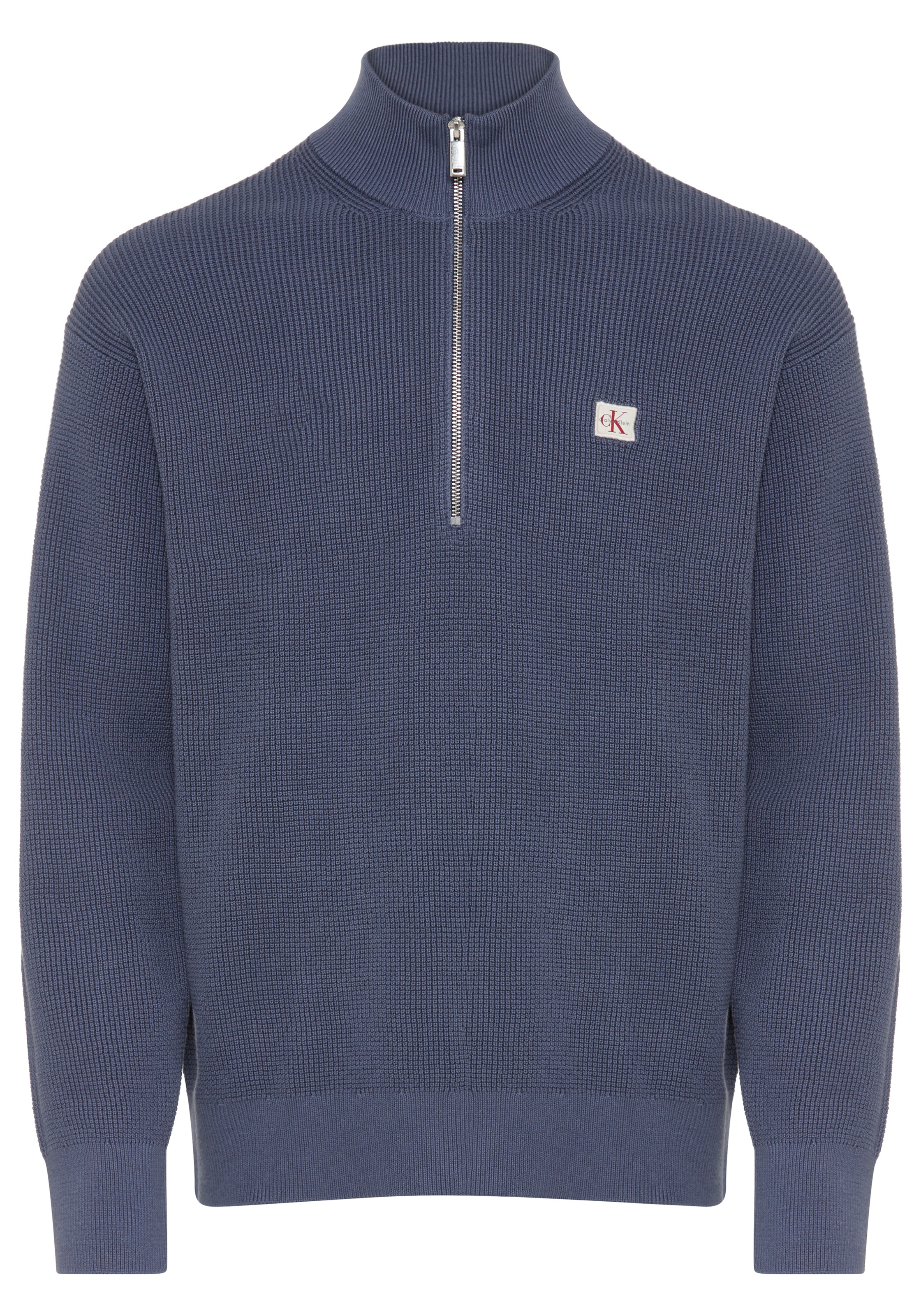 Image of Calvin Klein Jeans Strickpullover Troyerkragen mit Reissverschluss, Regular Fit