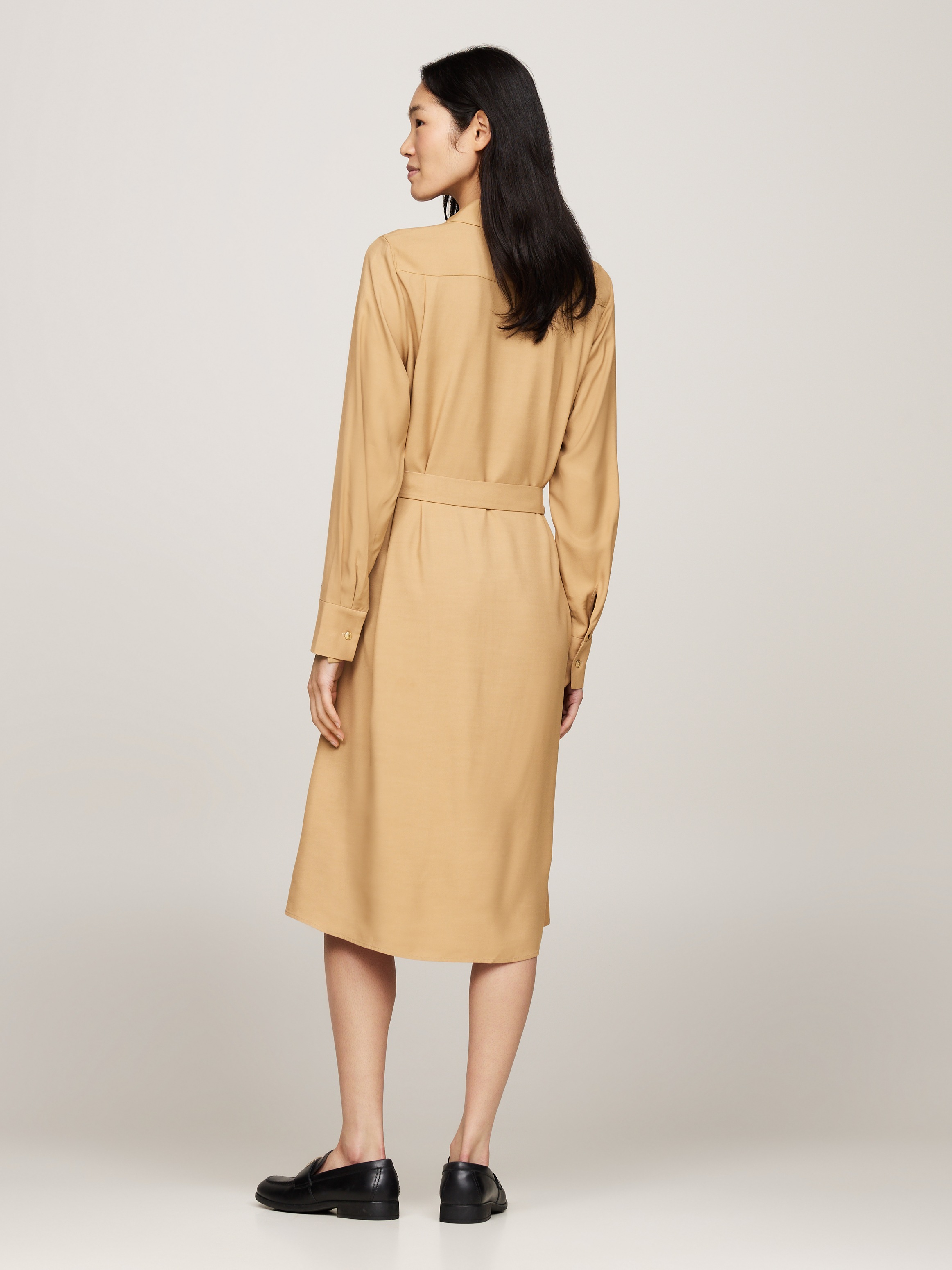 Tommy Hilfiger Hemdblusenkleid »FLUID VISCOSE SHIRT DRESS«, fliessende Viskose Qualität
