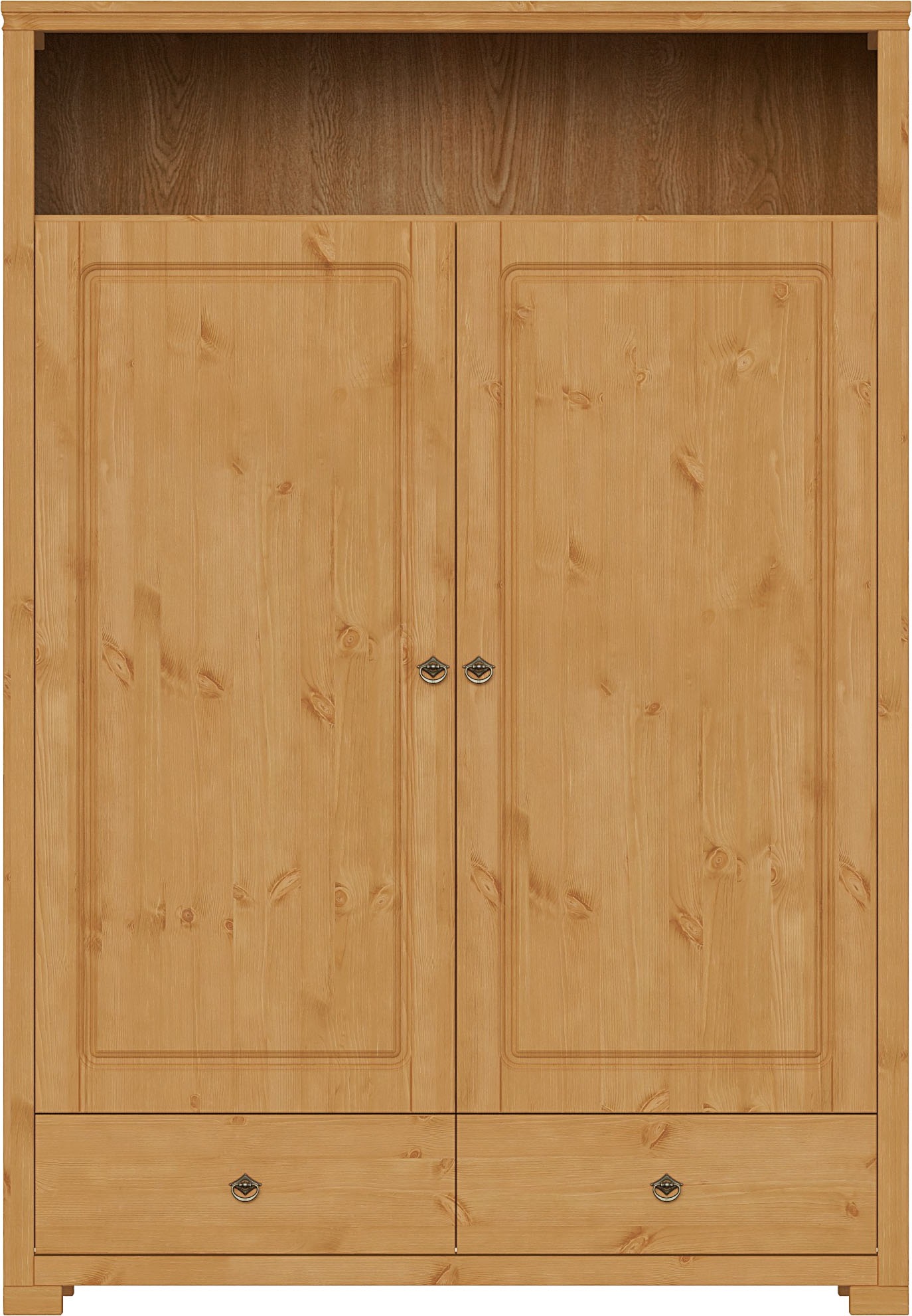 GOODproduct Armoire à linge »Gotland! Home Office Schrank, Mehrzweckschrank, Büroschrank« H/B/T ca. 180/125/40cm,  mit Ausziehregal, Schublade, stabil + langlebig, Massivholz made in EU