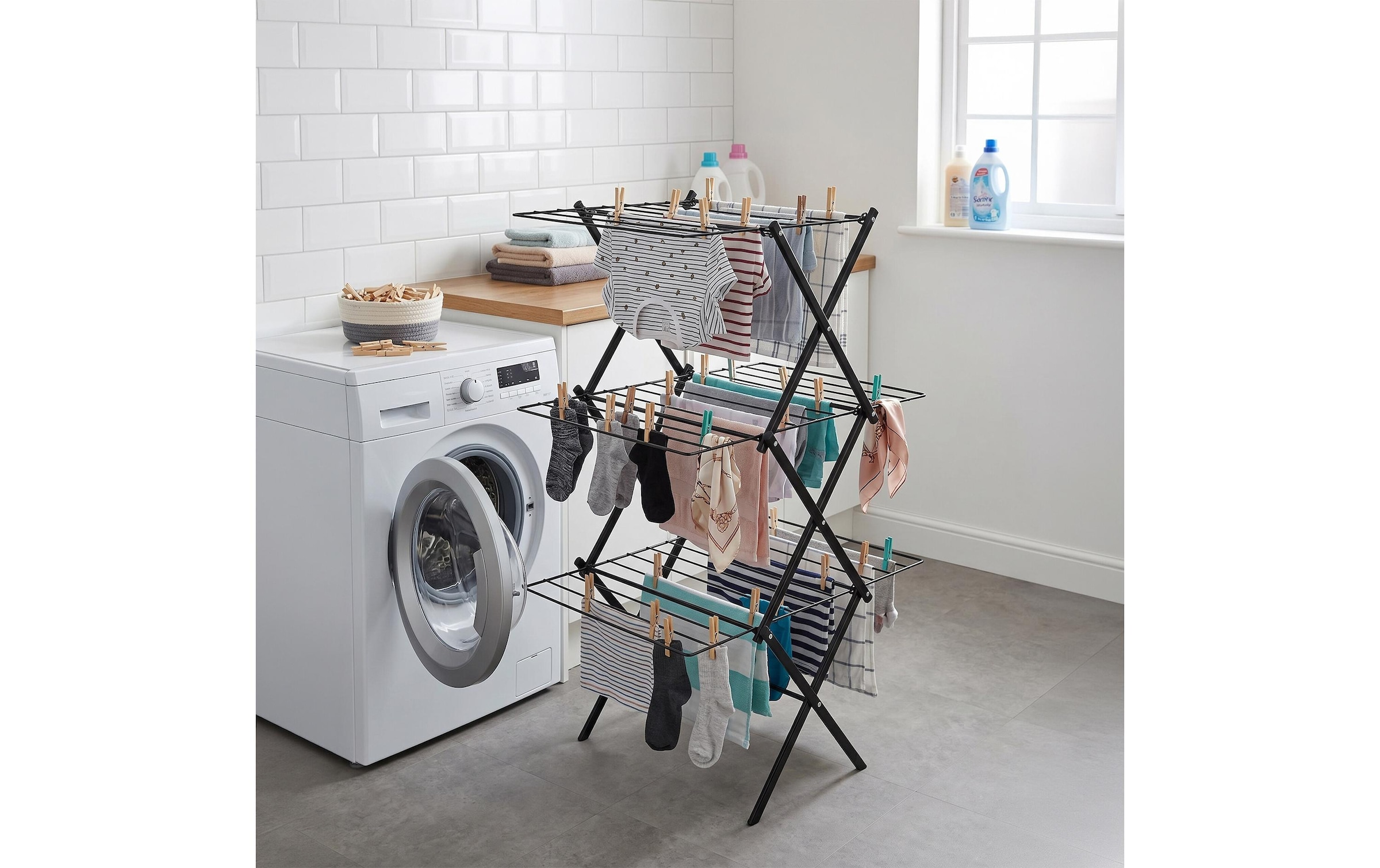 relaxdays Séchoir à linge en tour »2 m«