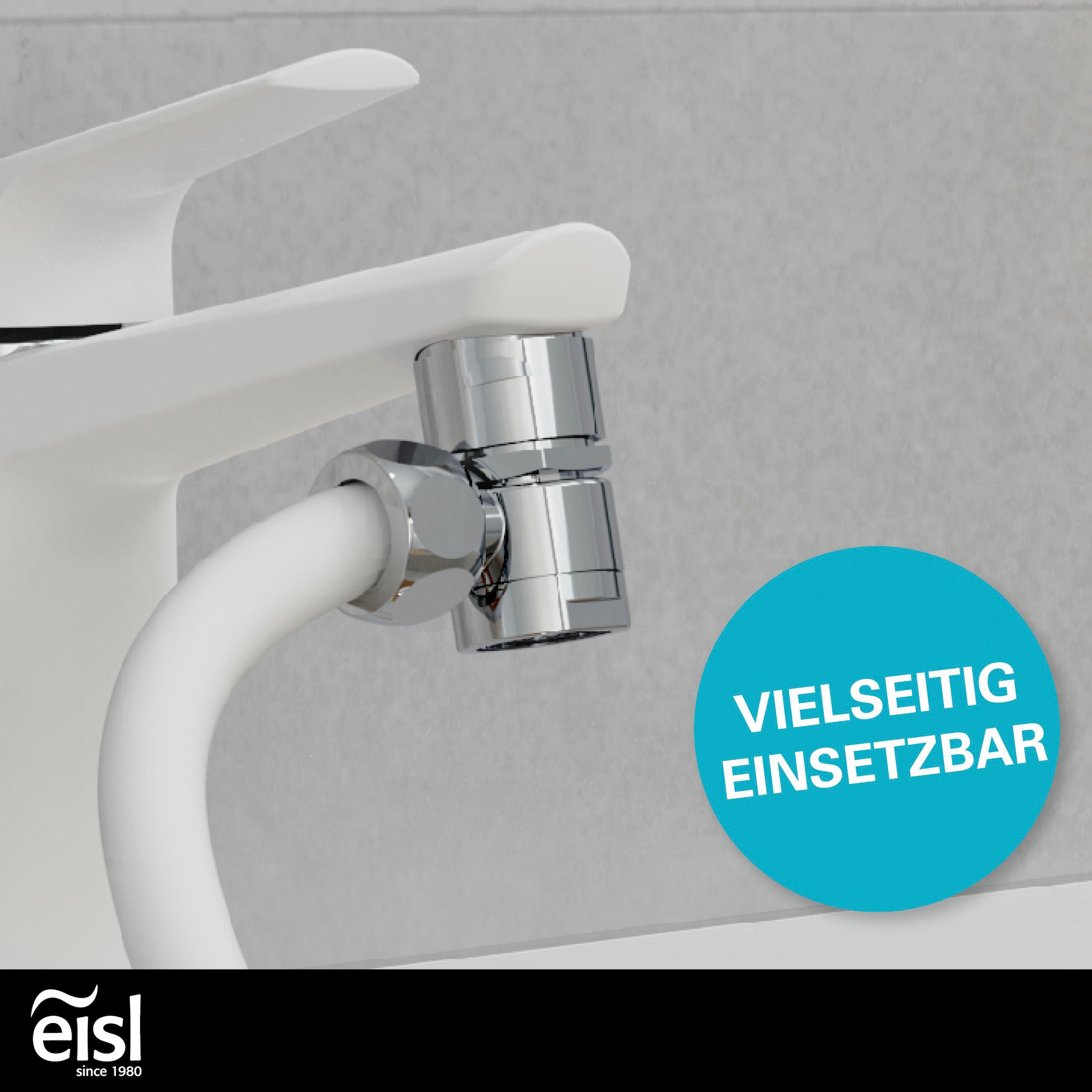 Eisl Brausegarnitur Kunststoff-Brauseschlauch mit Handbrausehalter