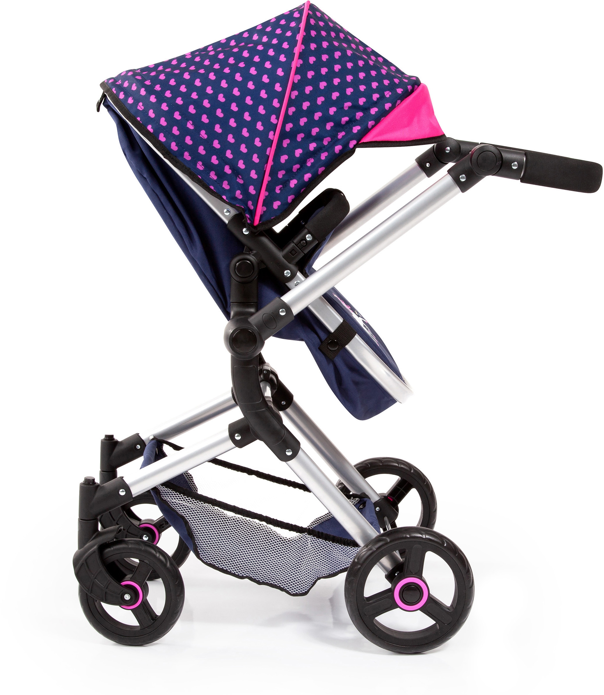 Bayer Kombi-Puppenwagen »Vario, Blau/Pink«, inkl. Wickeltasche