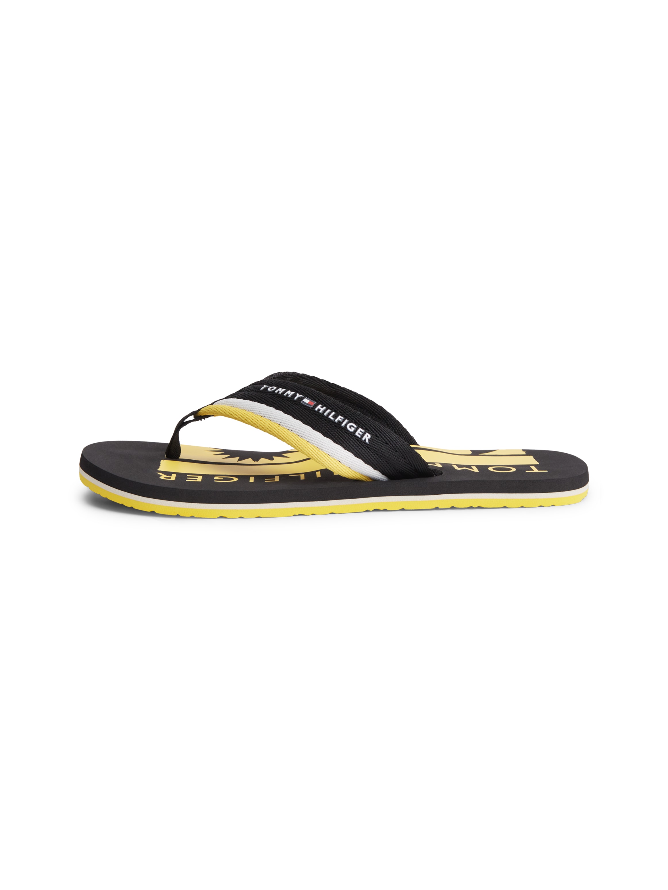 Tommy Hilfiger Séparateur d'orteils »PATCH HILFIGER BEACH SANDAL«  Sommerschuh, Strandschuh mit gestreifter Bandage