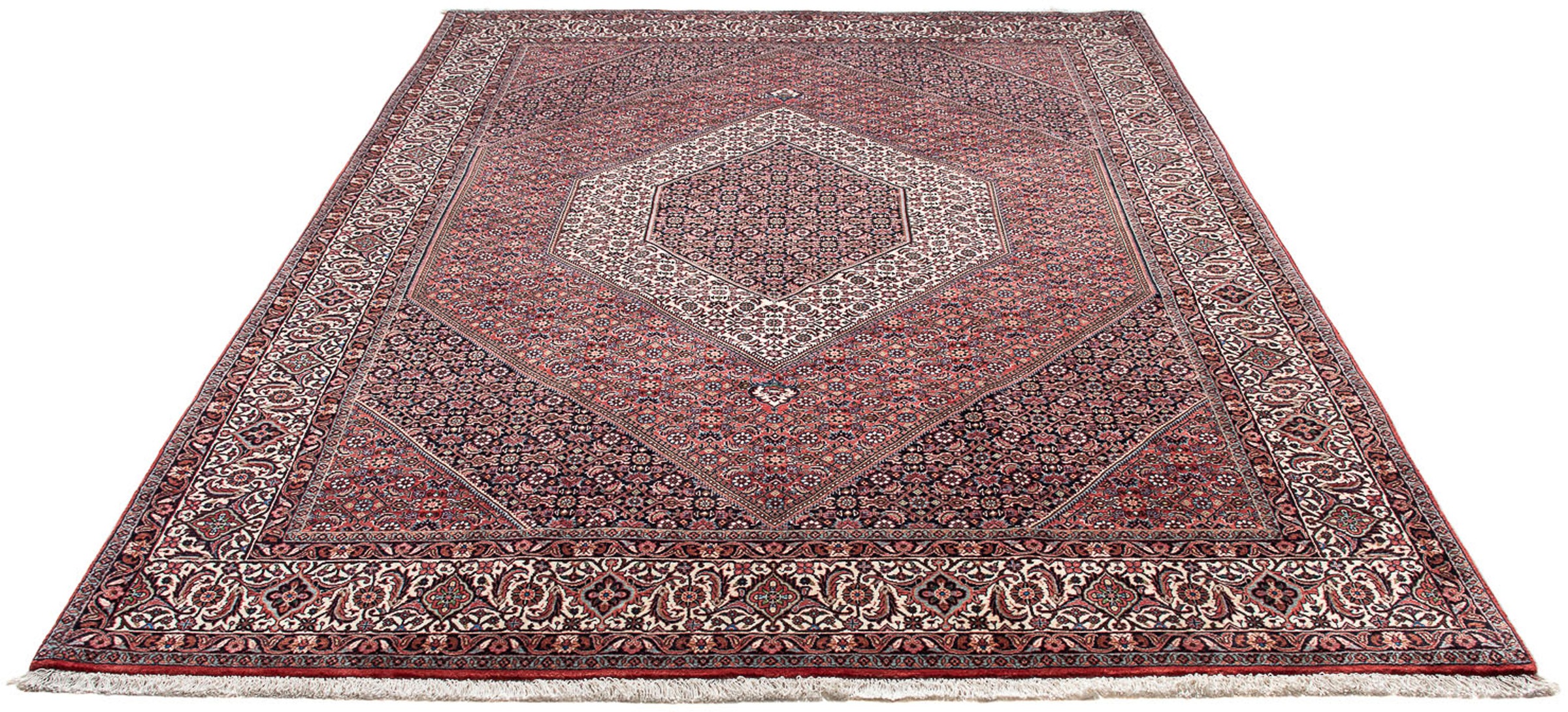 Image of morgenland Orientteppich »Perser - Bidjar - 302 x 202 cm - hellrot«, rechteckig, 15 mm Höhe, Wohnzimmer, Handgeknüpft, Einzelstück mit Zertifikat bei Ackermann Versand Schweiz