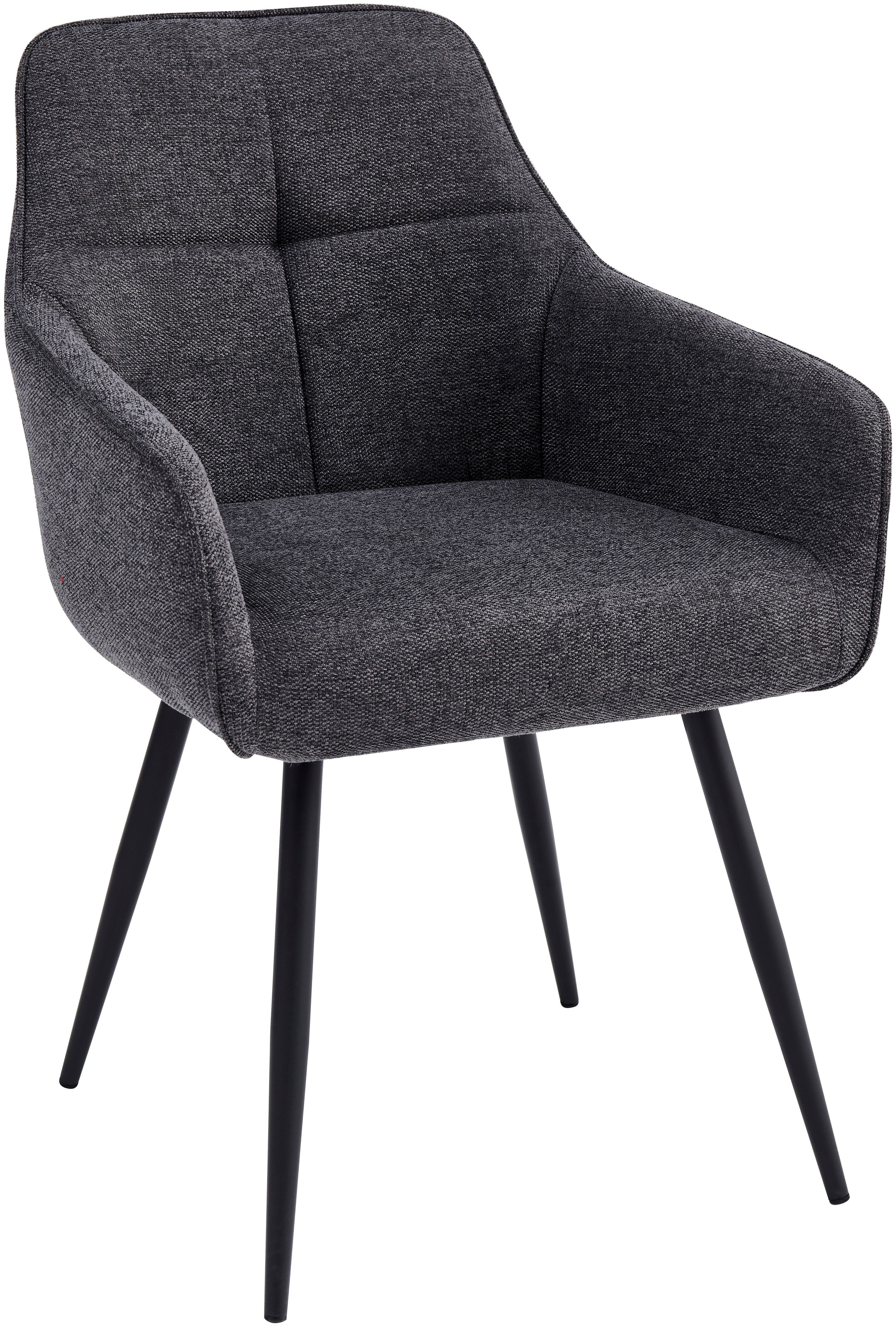 HELA Chaise avec accoudoirs »VERONA« (Ensemble) 2 cuisfauteuil, panier à ressorts, structure tube rond, 4 pieds, rembourré, accoudoirs