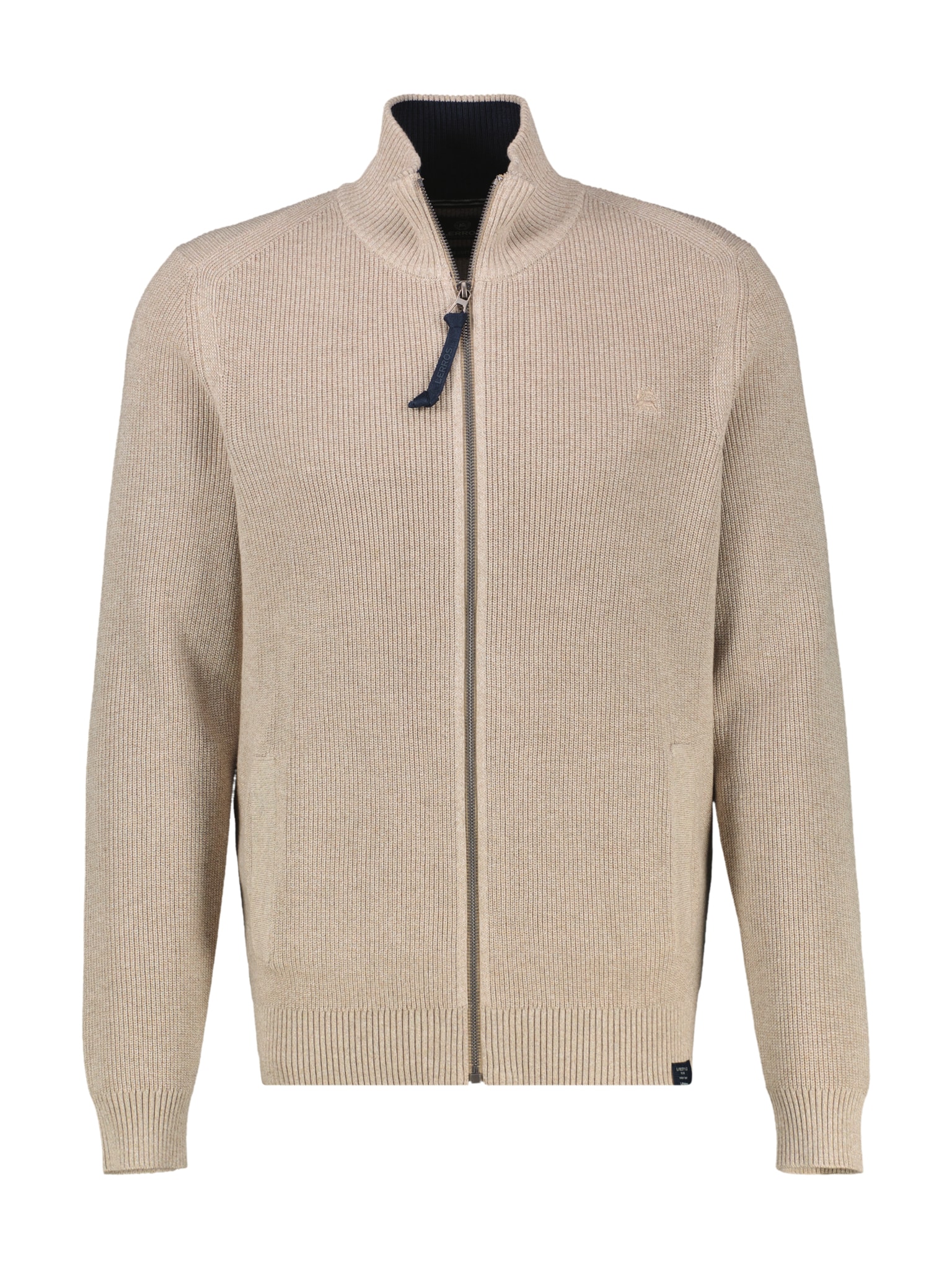 LERROS Veste en tricot avec fermeture éclair et col montant