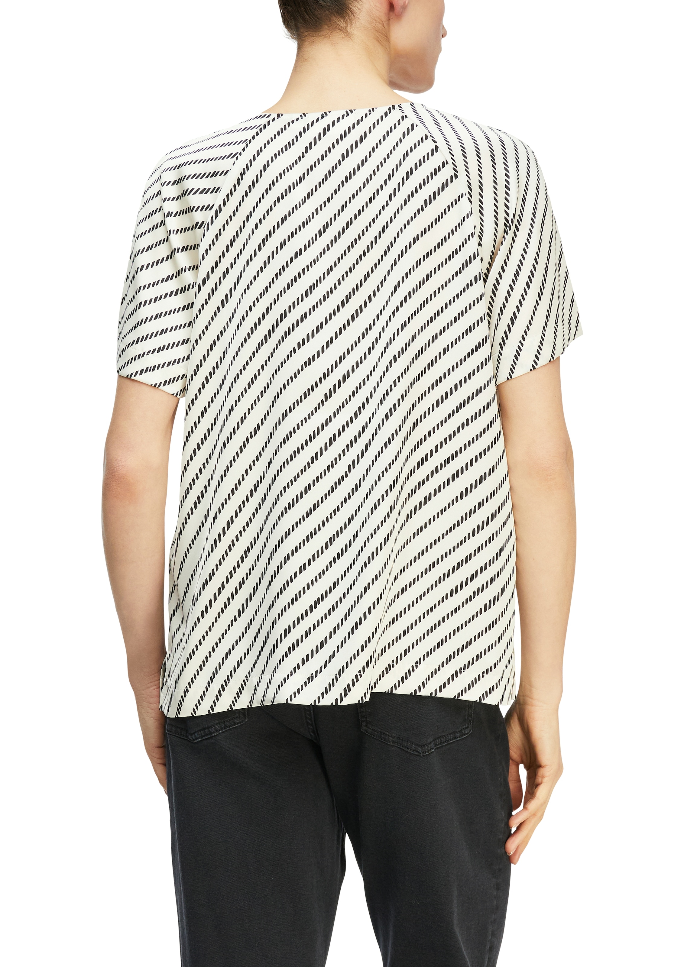 Comma Chemisier à chemise mit Streifen Muster