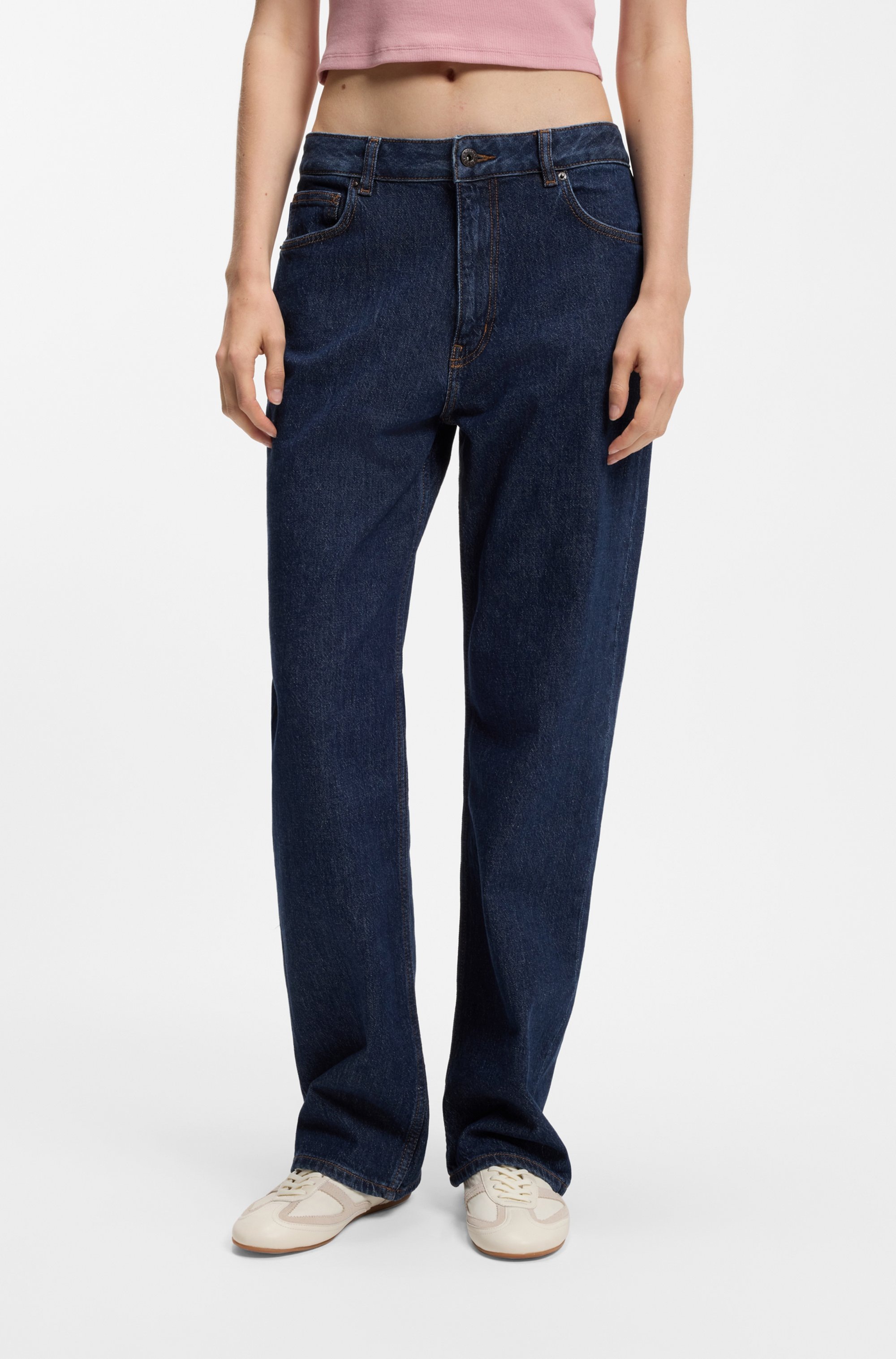 Image of HUGO Straight-Jeans "Elyah" mit extra Länge, Mid Rise
