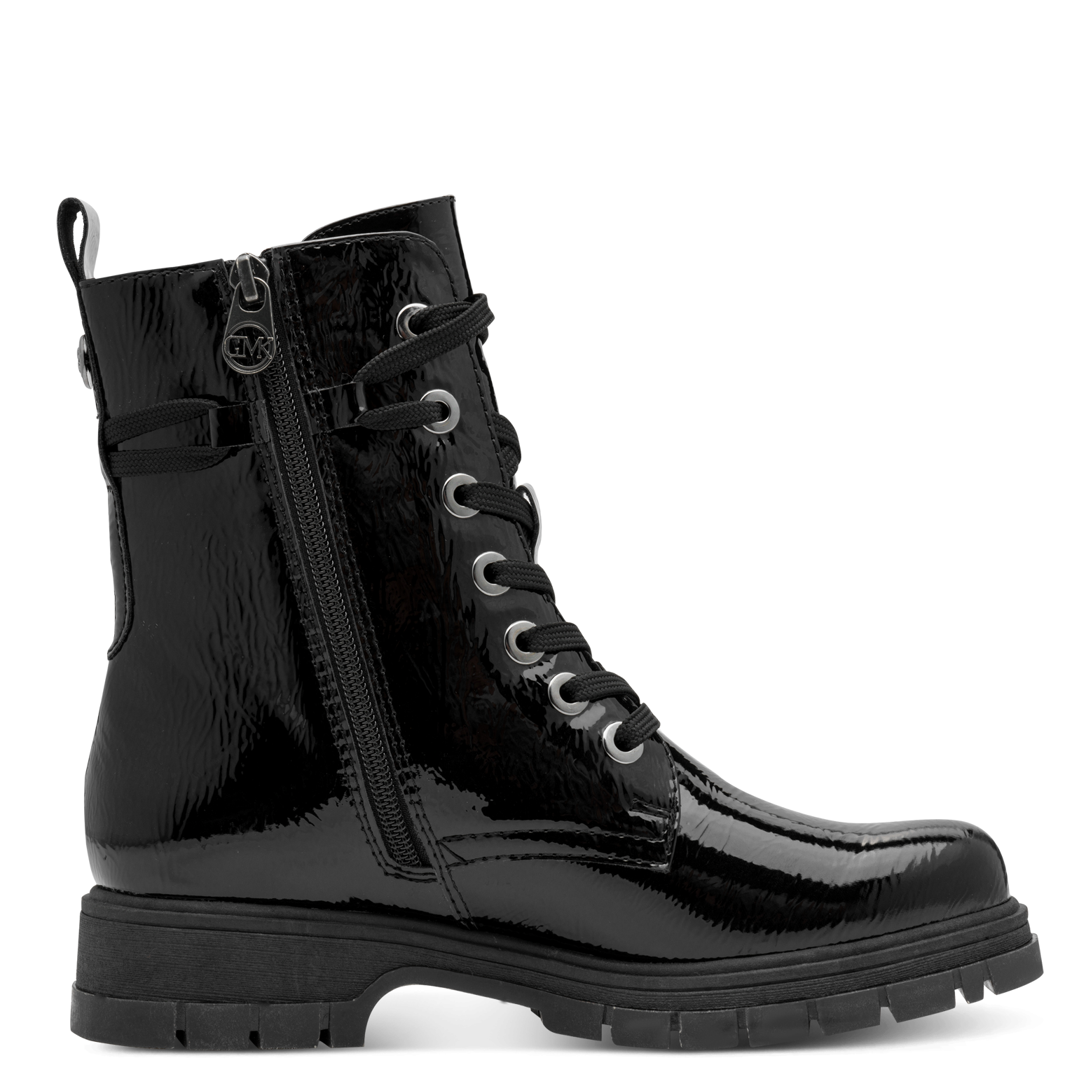 MARCO TOZZI by GMK Bottines à lacets  talon bloc, boots à lacets avec fermeture éclair décorative