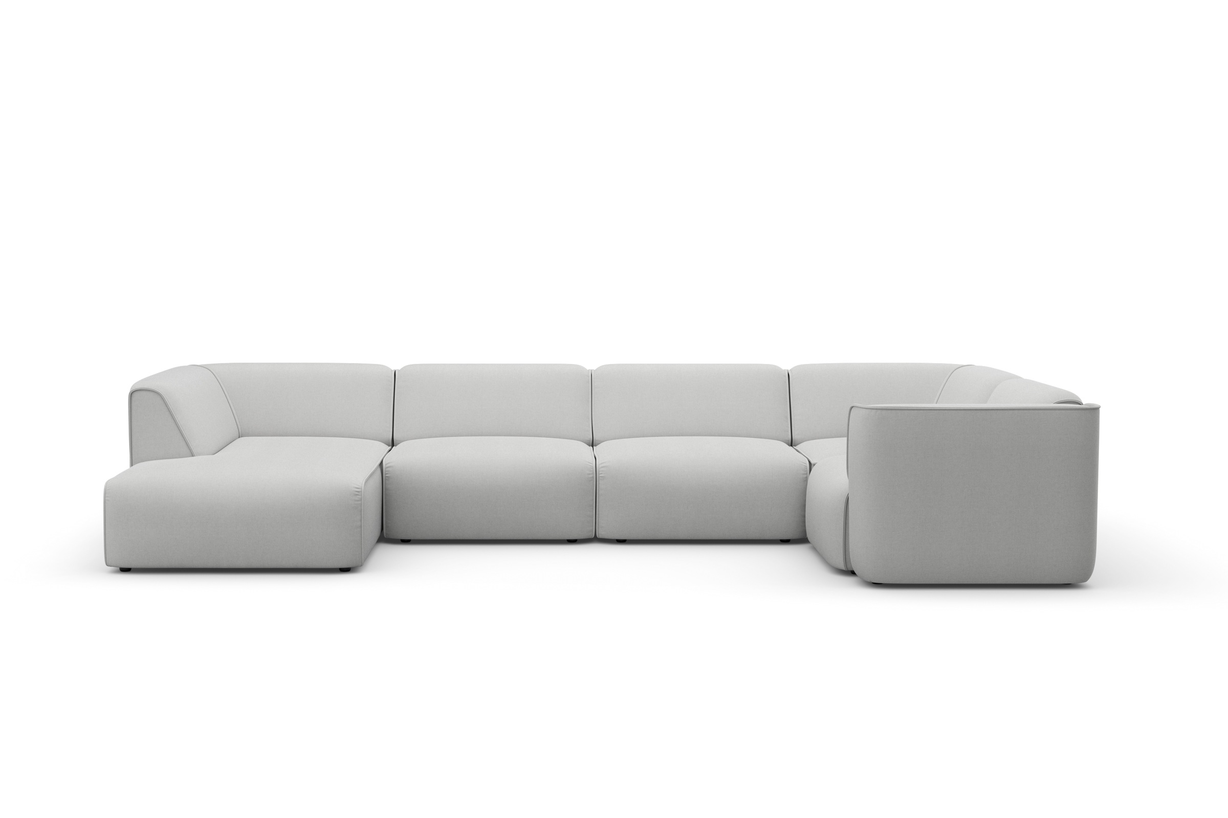 RAUM.ID Wohnlandschaft »Merid U-Form, jederzeit durch Module erweiterbar, B/T/H: 367/206/70 cm«, als Modul oder separat verwendbar, für individuelle Zusammenstellung