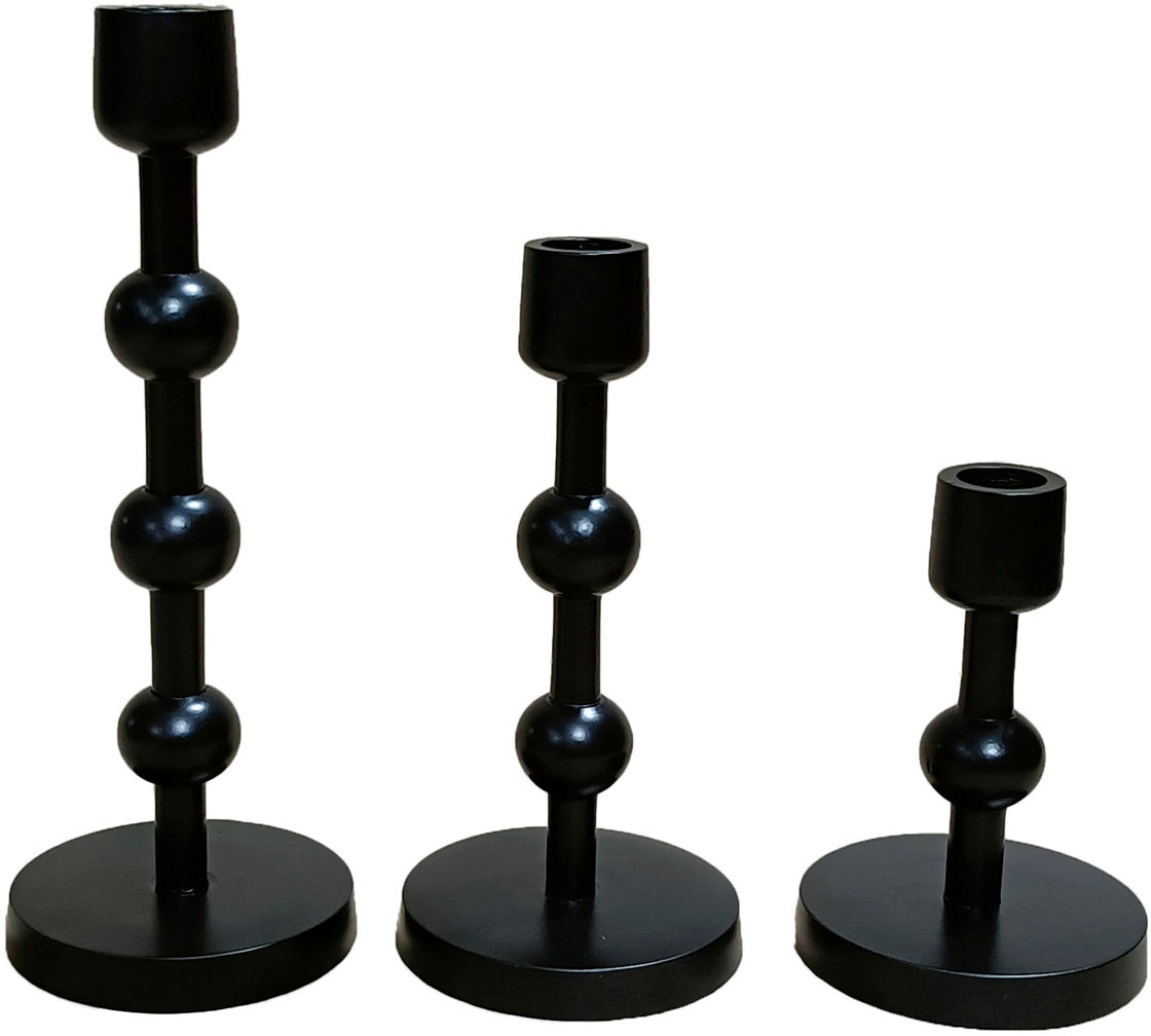 Leonique Kerzenständer »Elliose«, (Set, 3 St.), aus Aluminium,  handgefertigt, 3 Grössen im Set acheter confortablement