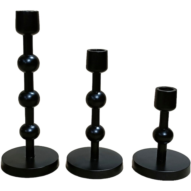 Leonique Kerzenständer »Elliose«, (Set, 3 acheter aus St.), Aluminium, 3 confortablement im handgefertigt, Set Grössen