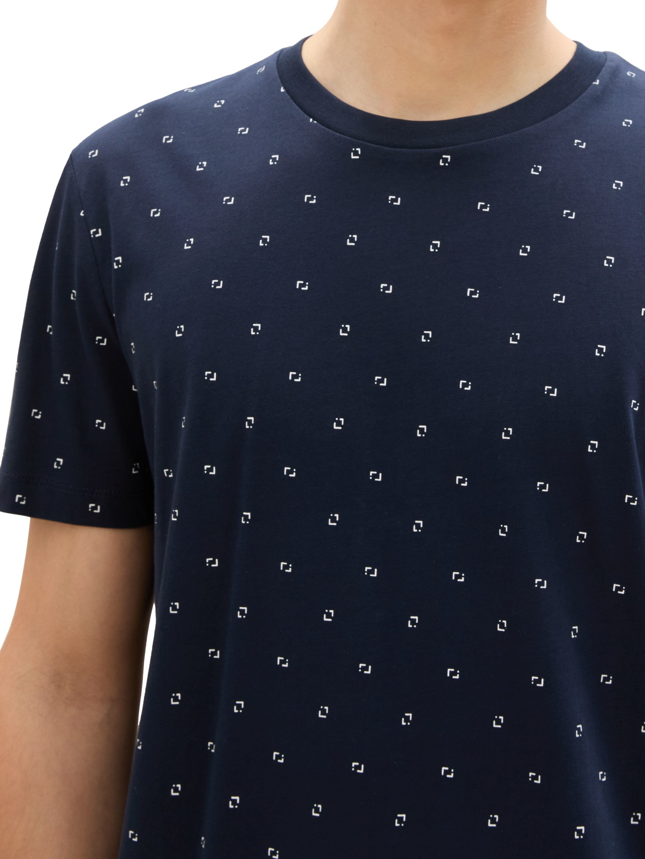 TOM TAILOR Denim Rundhalsshirt, mit Minimal-Print