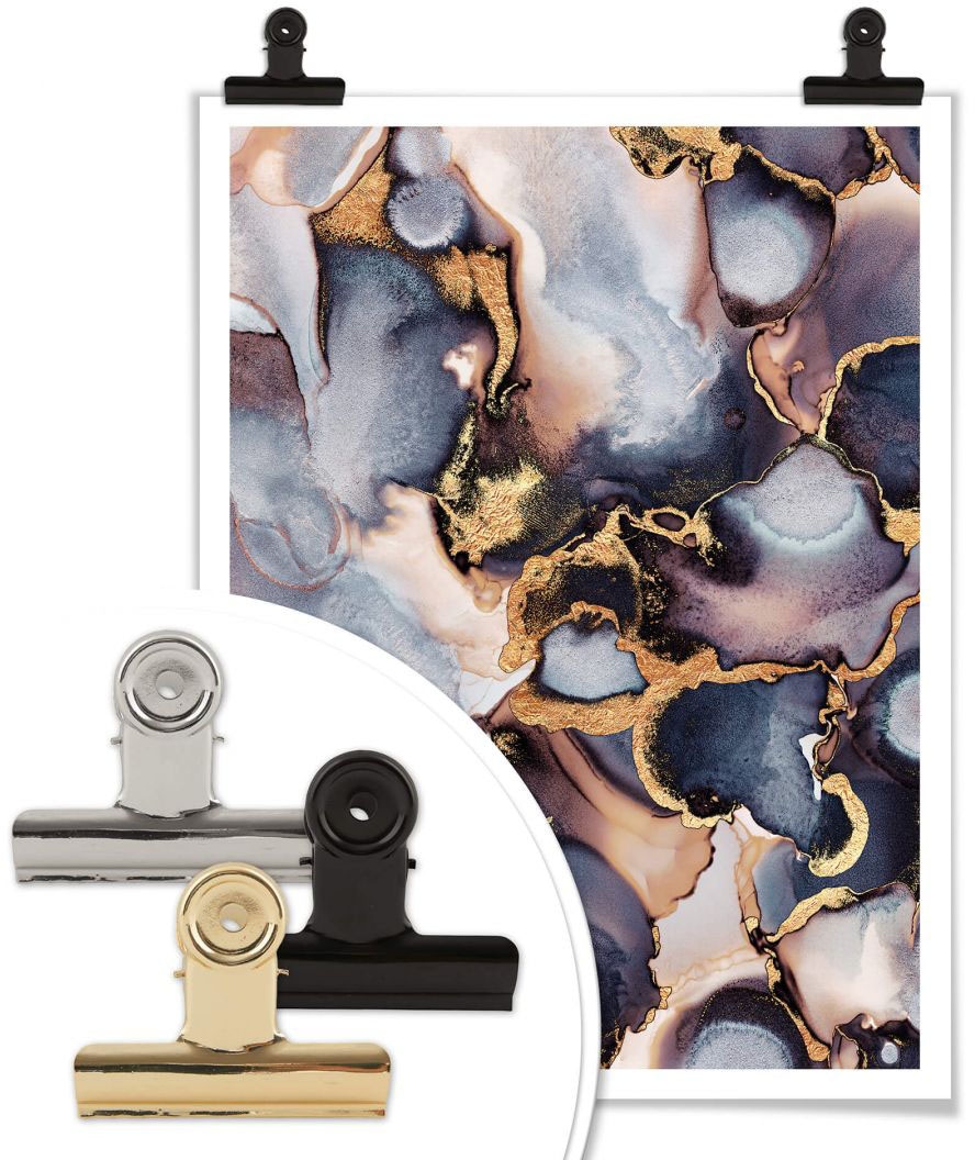 Bild, Poster (1 Effekt »Gold Farbverlauf«, Rosé Marmor, confortablement acheter Wall-Art St.), Poster, Tinte Wandposter Wandbild,