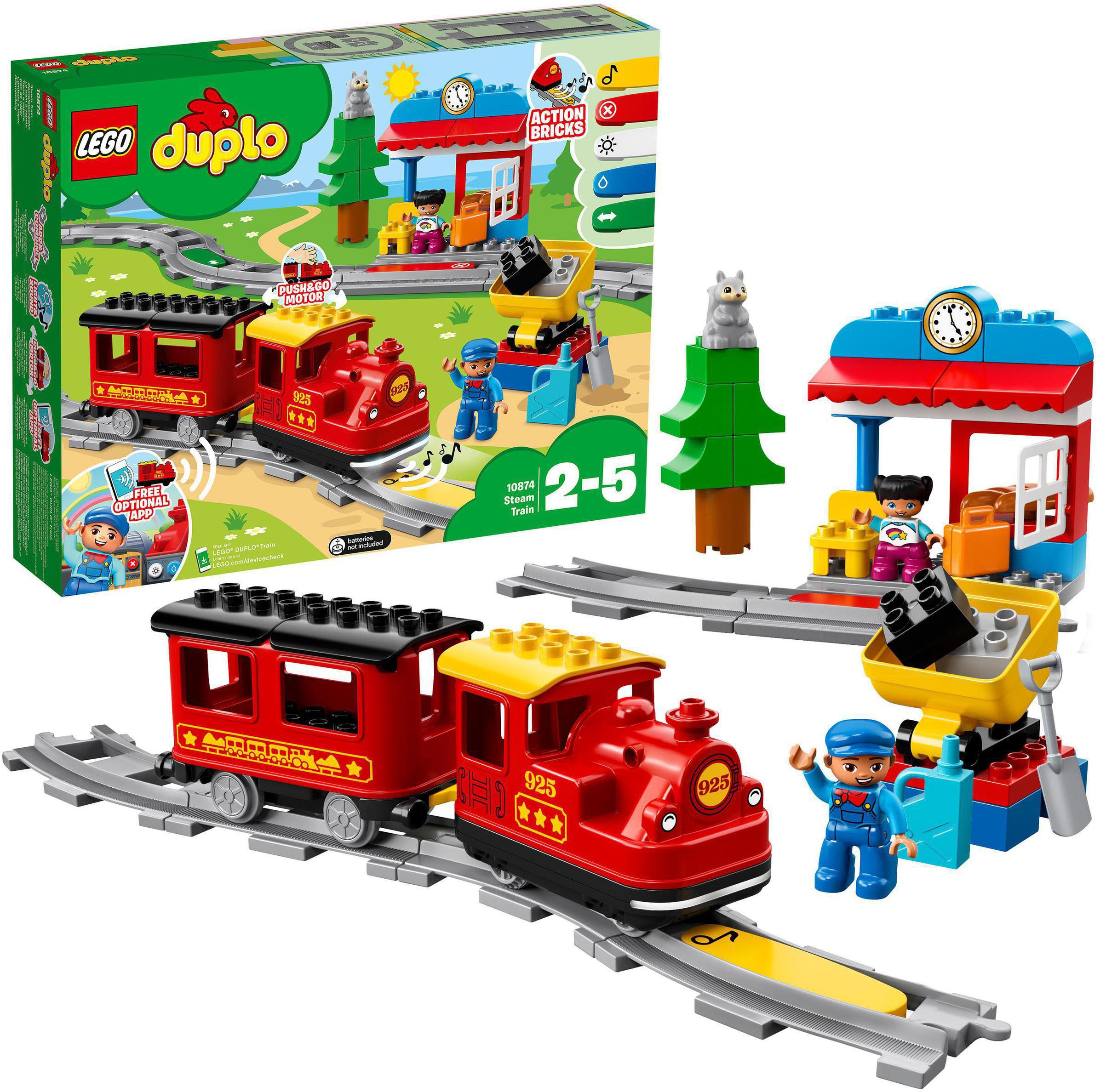 Image of LEGO® Konstruktionsspielsteine »Dampfeisenbahn (10874), LEGO® DUPLO® Town«, (59 St.) bei Ackermann Versand Schweiz