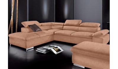 Ecksofa Alcudia L-Form, wahlweise mit Bettfunktion, inklusive Arm- und...