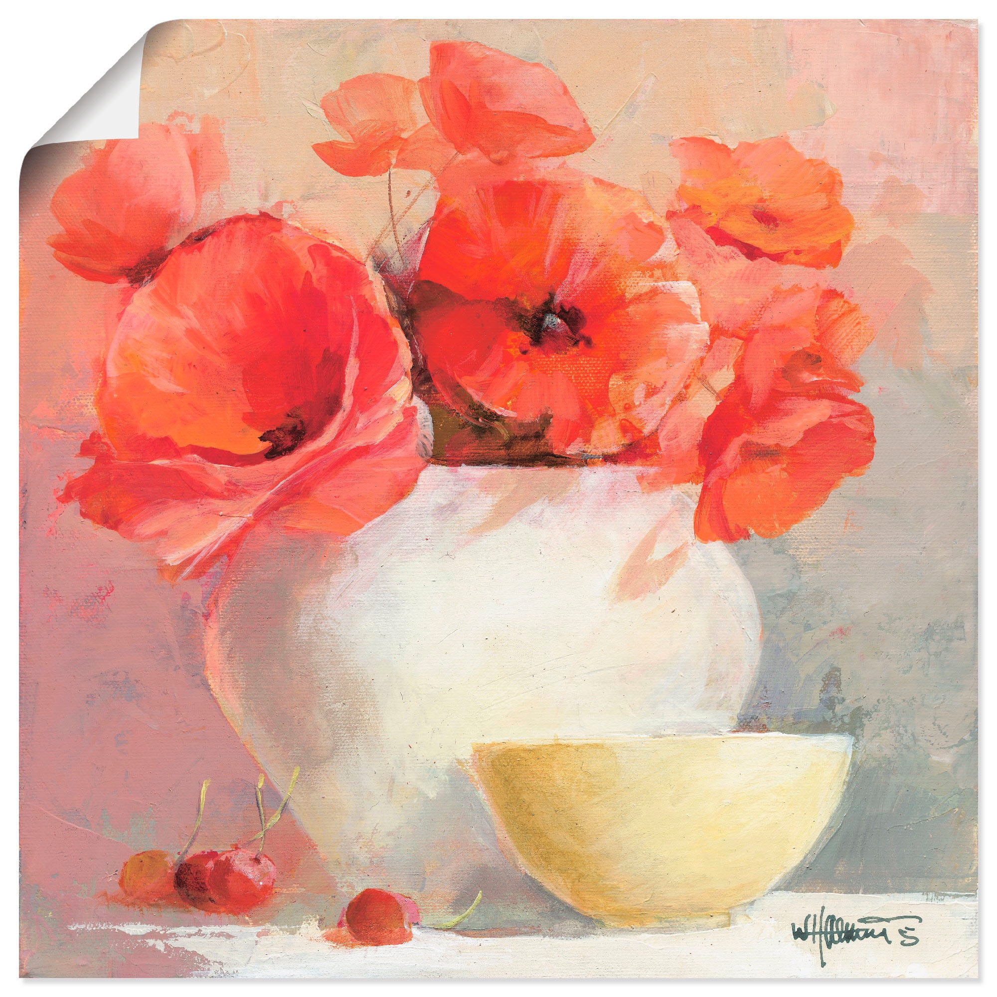 Image of Artland Wandbild »Mohn III«, Blumen, (1 St.), in vielen Grössen & Produktarten -Leinwandbild, Poster, Wandaufkleber / Wandtattoo auch für Badezimmer geeignet bei Ackermann Versand Schweiz