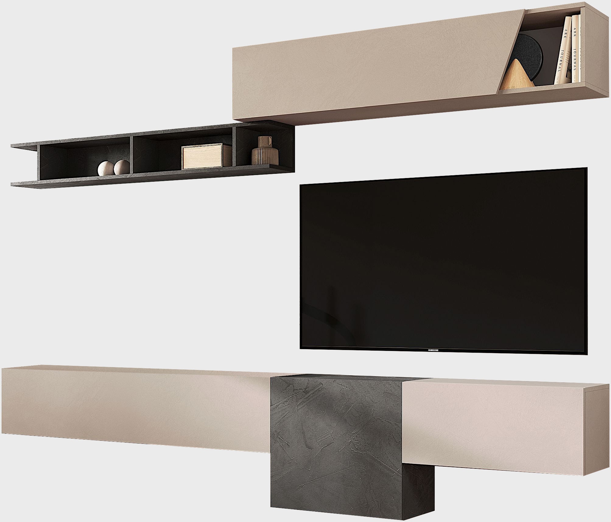 Image of Home affaire Wohnwand "Infinity, 5tlg. Breite 262 cm, moderne Mediawand" 5 Stk. tlg.
