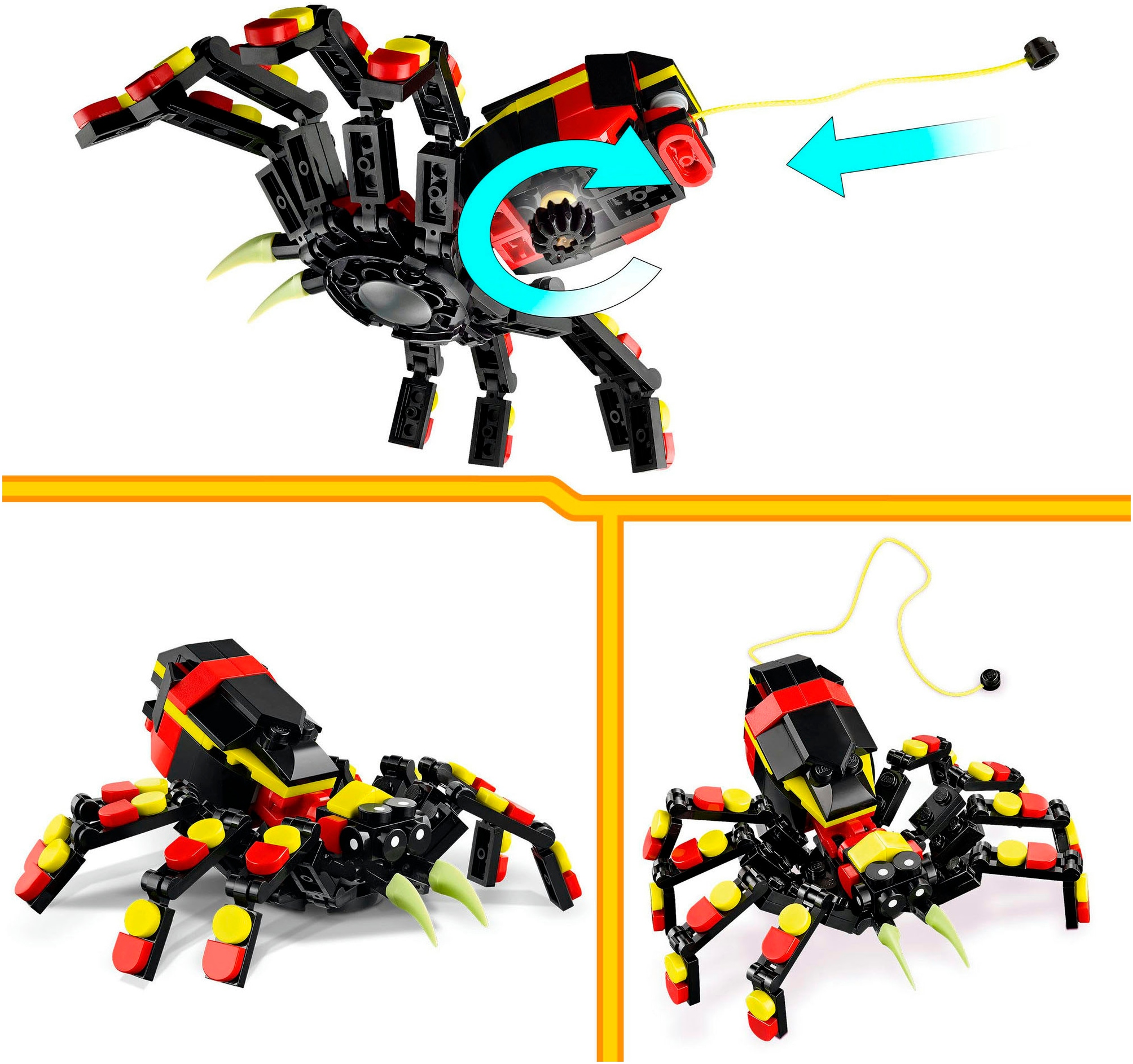 LEGO® Konstruktionsspielsteine »Wilde Tiere: Überraschungsspinne (31159), LEGO Creator« Made in Europe