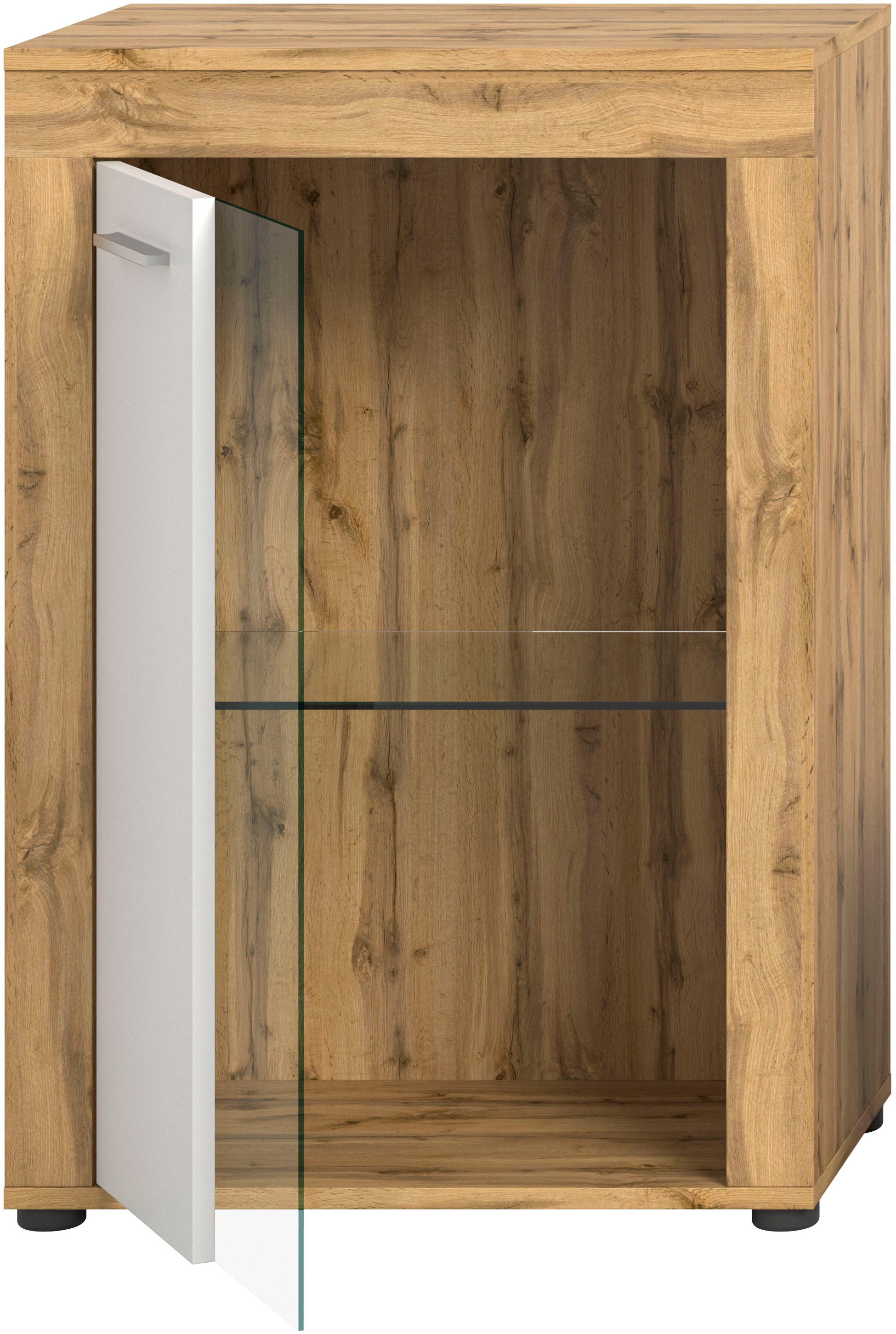 INOSIGN Vitrine »Aosta, Breite 60 cm, stehend oder hängend, in verschiedenen Farben«, Türanschlag wechselbar, 1 Glaseinlegeboden, Hängeeitrine, Standvitrine
