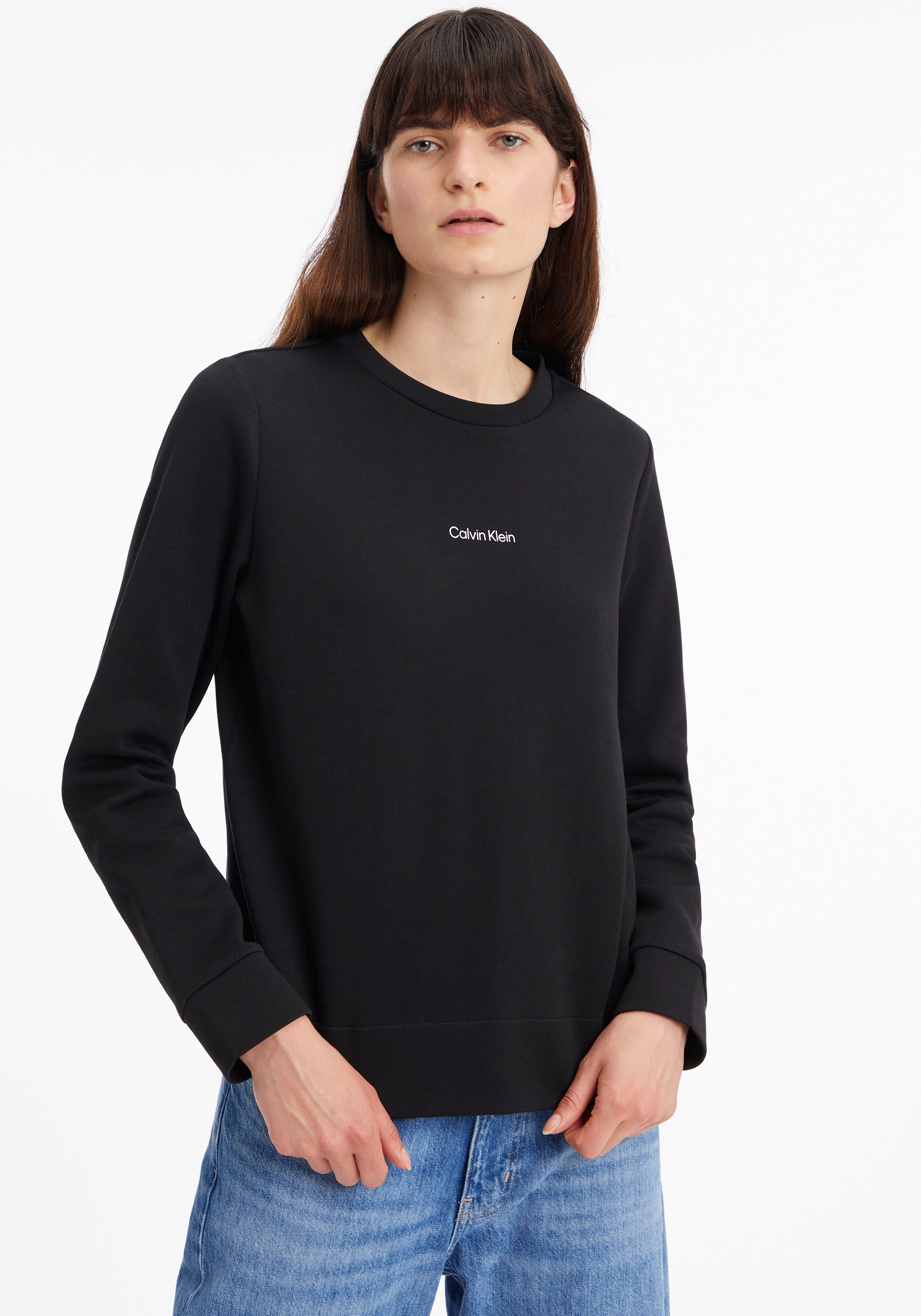 Calvin Klein Sweatshirt »MICRO LOGO ESS SWEATSHIRT«, mit Rundhalsausschnitt