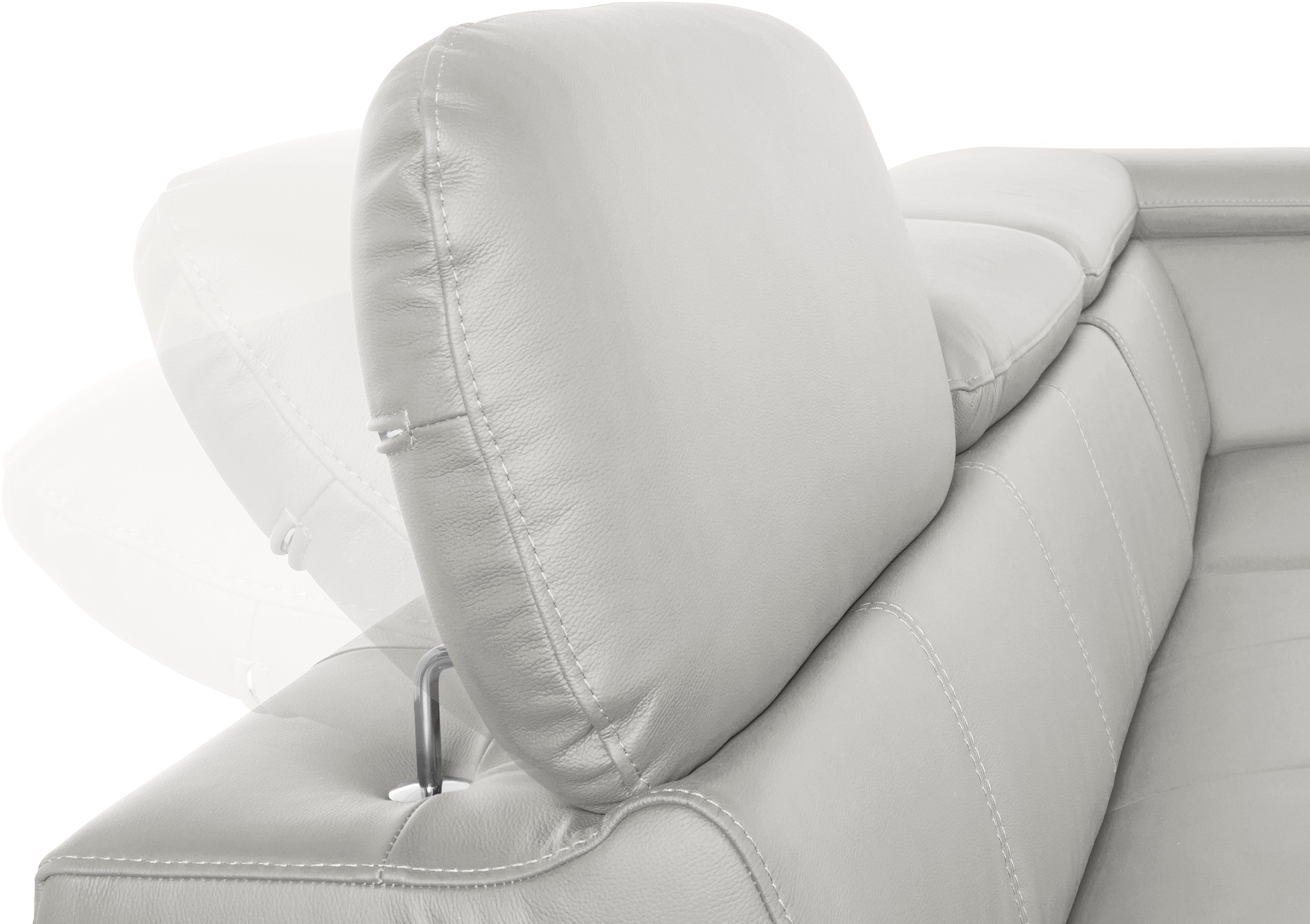 COTTA Ecksofa »Chef L-Form«, mit Kopfteilverstellung, edle Metallkufen, wahlweise mit Bettfunktion