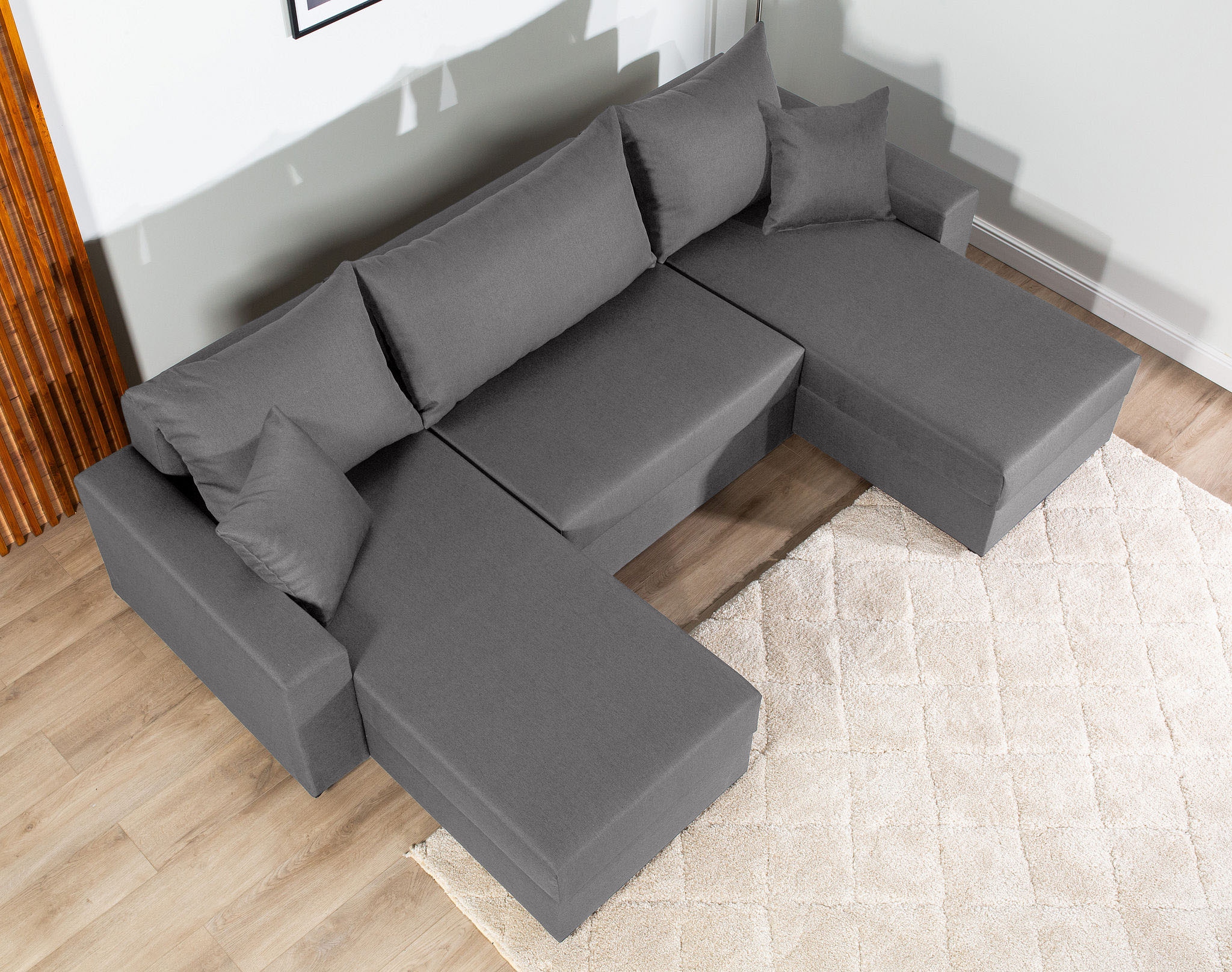 COLLECTION AB Wohnlandschaft »Pico U-Form«, Wohnlandschaft,2 X Ottomane,Polyätherschaum Polsterung