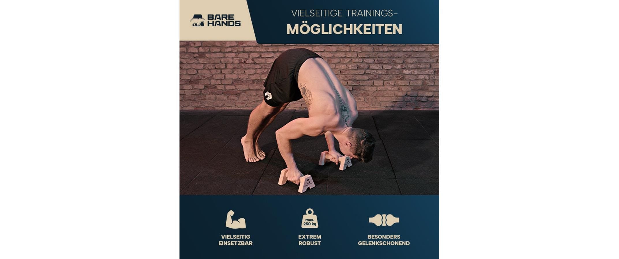   Liegestützgriffe »Bare Hands Gr. S«