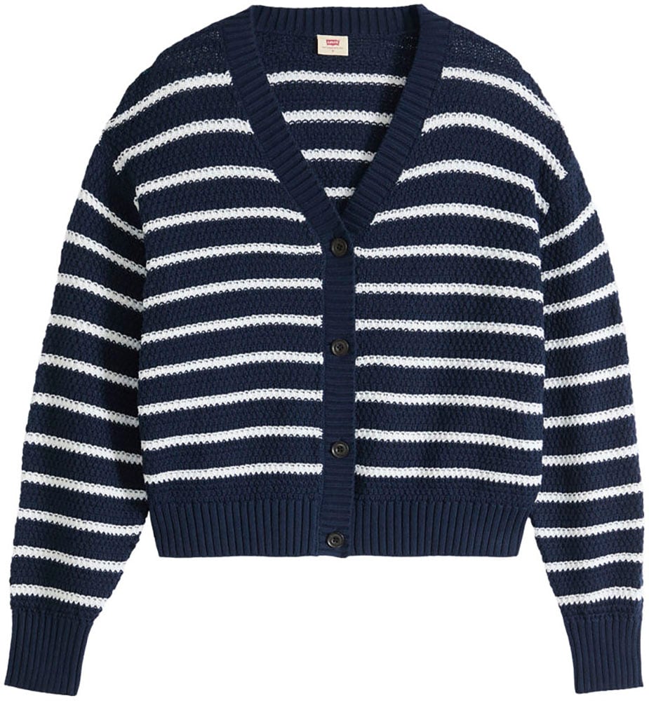 Levi's® Cardigan »SNOWFLAKE CARDIGAN« rayé, avec patte de boutonnage
