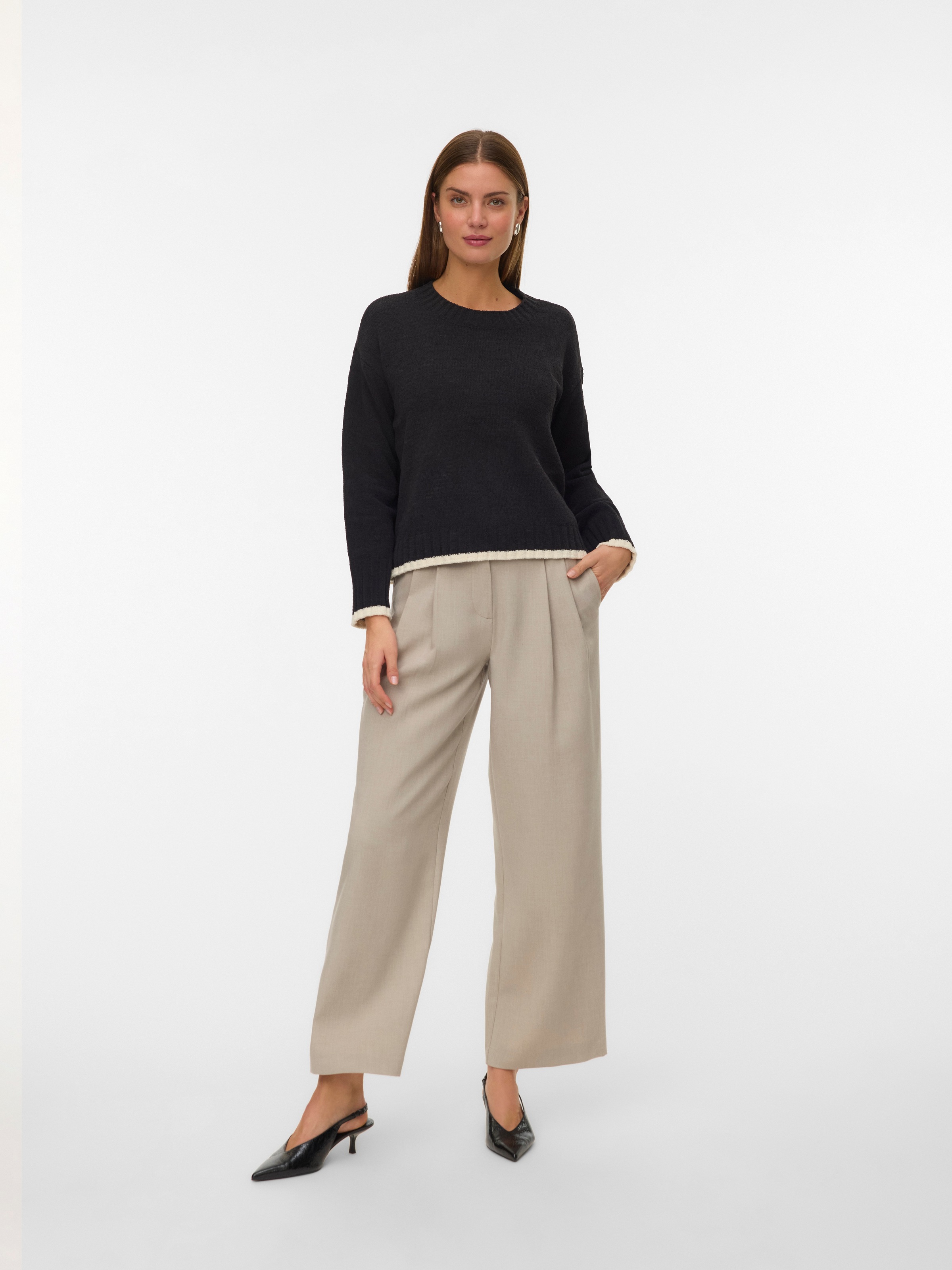 Vero Moda Pull en tricot »VMSHADOW LS O-NECK PULLOVER BOO«