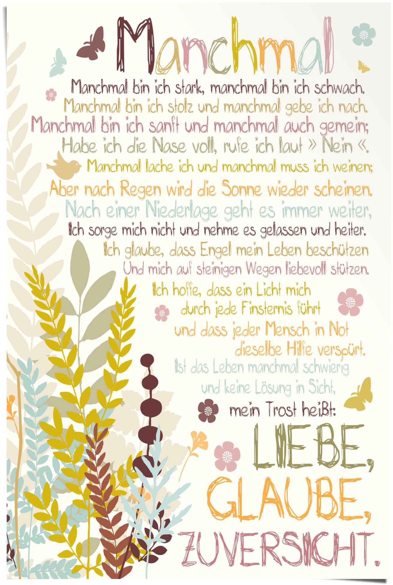 Image of Reinders! Poster »Manchmal«, (1 St.) bei Ackermann Versand Schweiz