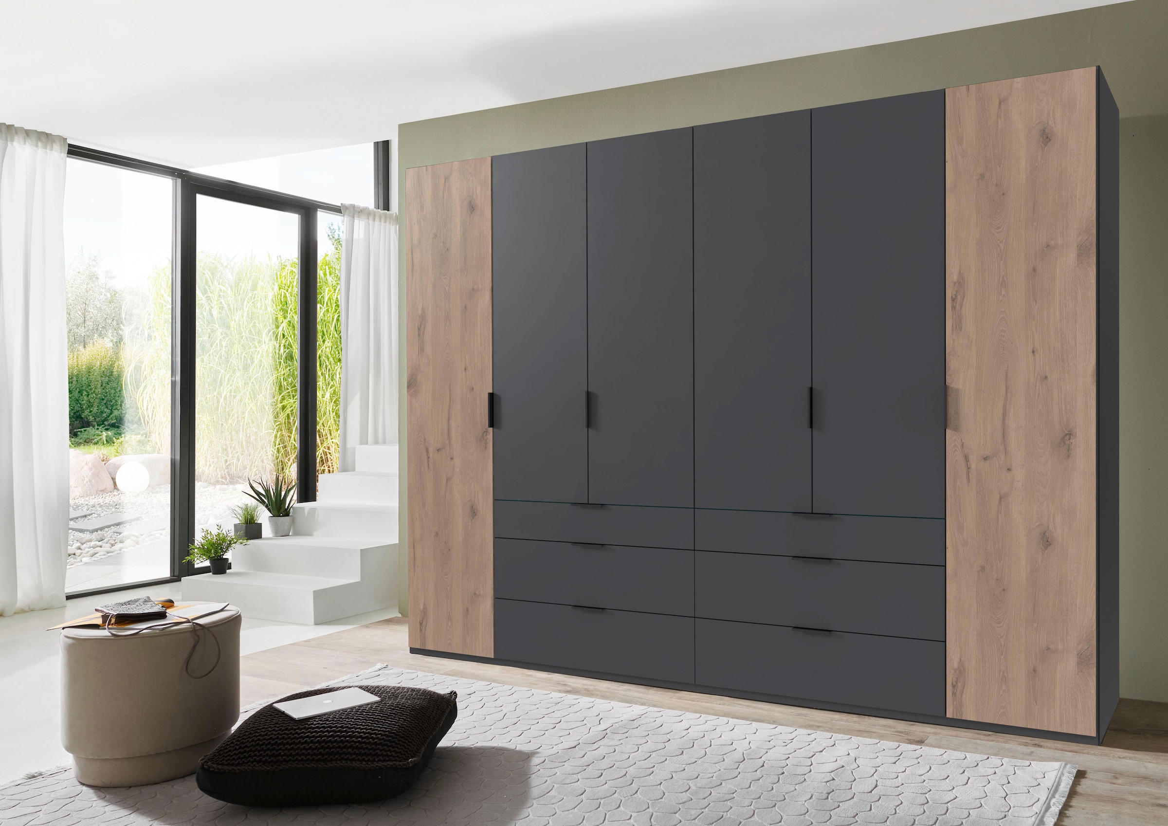 Wimex Drehtürenschrank »Burgos by fresh to go«, mit extra grossen Schubladen