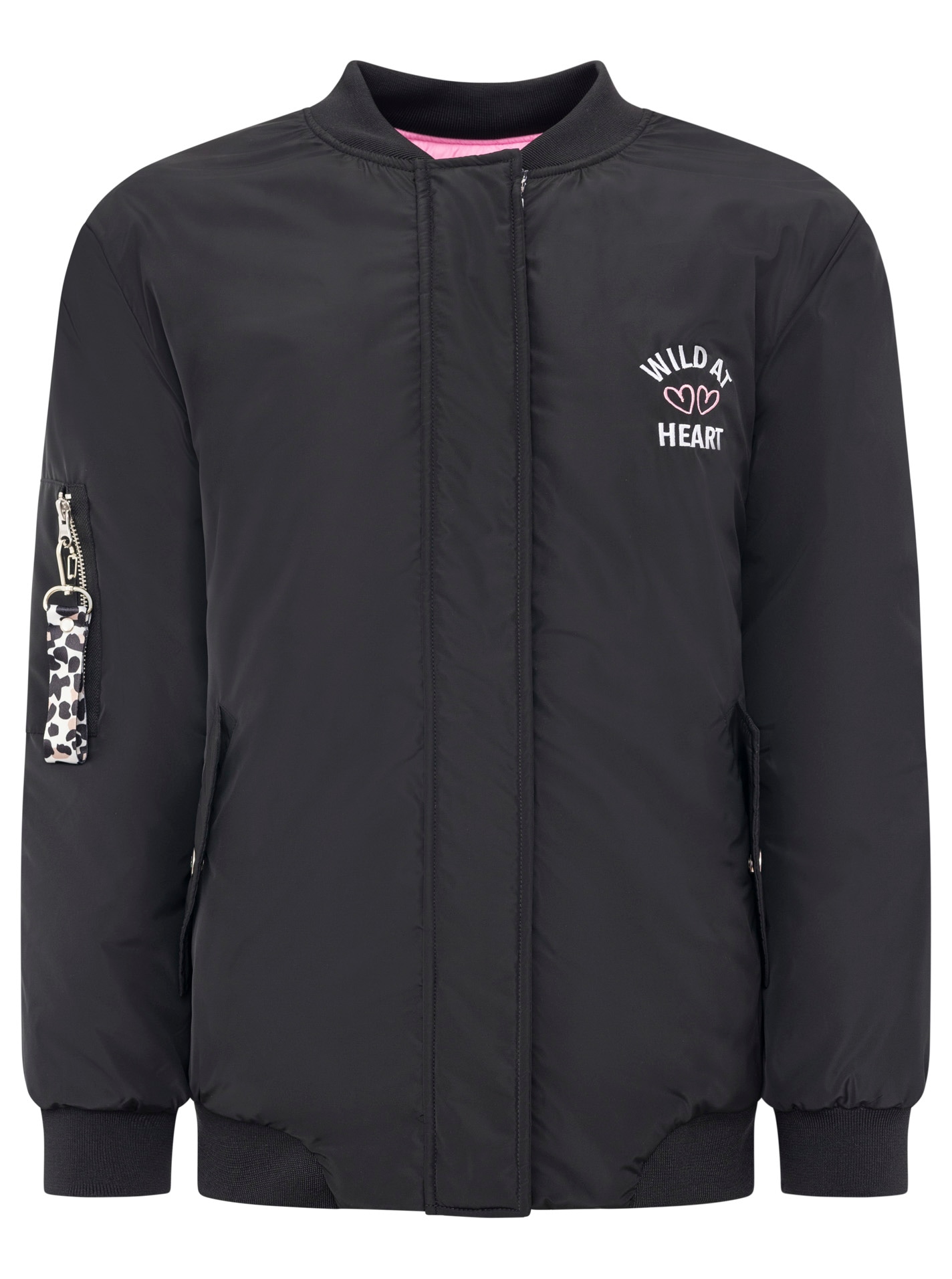 Zwillingsherz Veste bomber »"Wild Heart"« 1 cuis tlg. ohne Kapuze Stickerei, Reissverschluss,Taschen mit Druckknöpfen