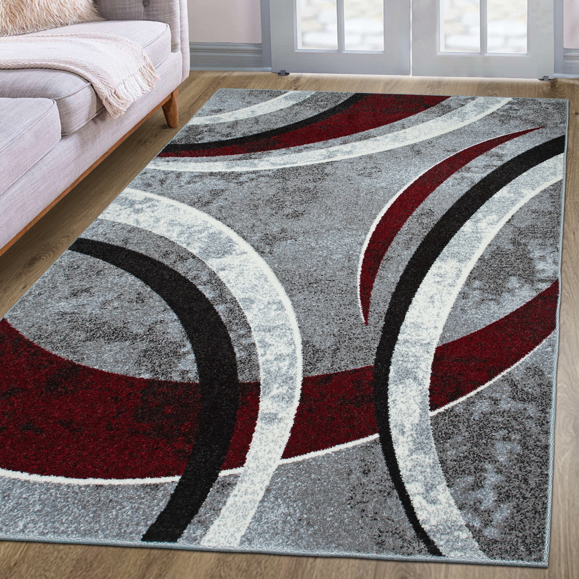 GOODproduct Teppich »Flow, geometrisches Design« rechteckig 9 mm Höhe grafisch, abstrakt, elegant, Wohnzimmer, Schlafzimmer