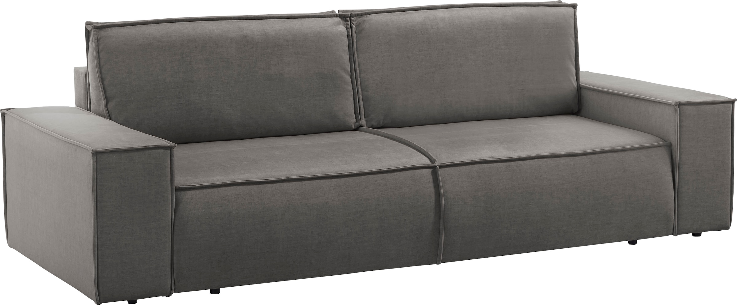 GOODproduct 3-places »SHERWOOD Samtvelours Schlafsofa (257cm)« fonction couchage avec coffre (env. 136/200cm)