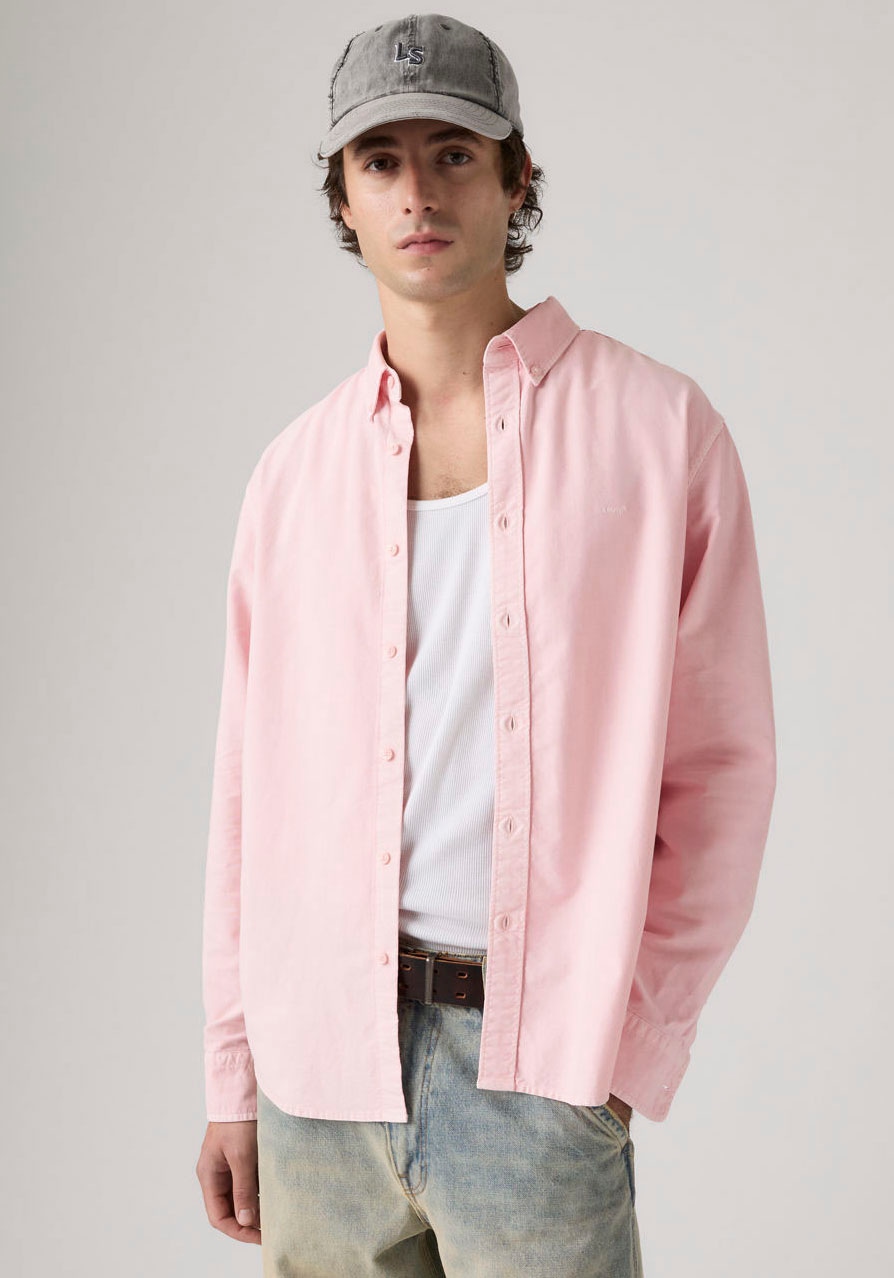 Levi's® Langarmhemd »AUTHENTIC BUTTON DOWN« mit Ton-in-Ton Logostickerei auf der Brust