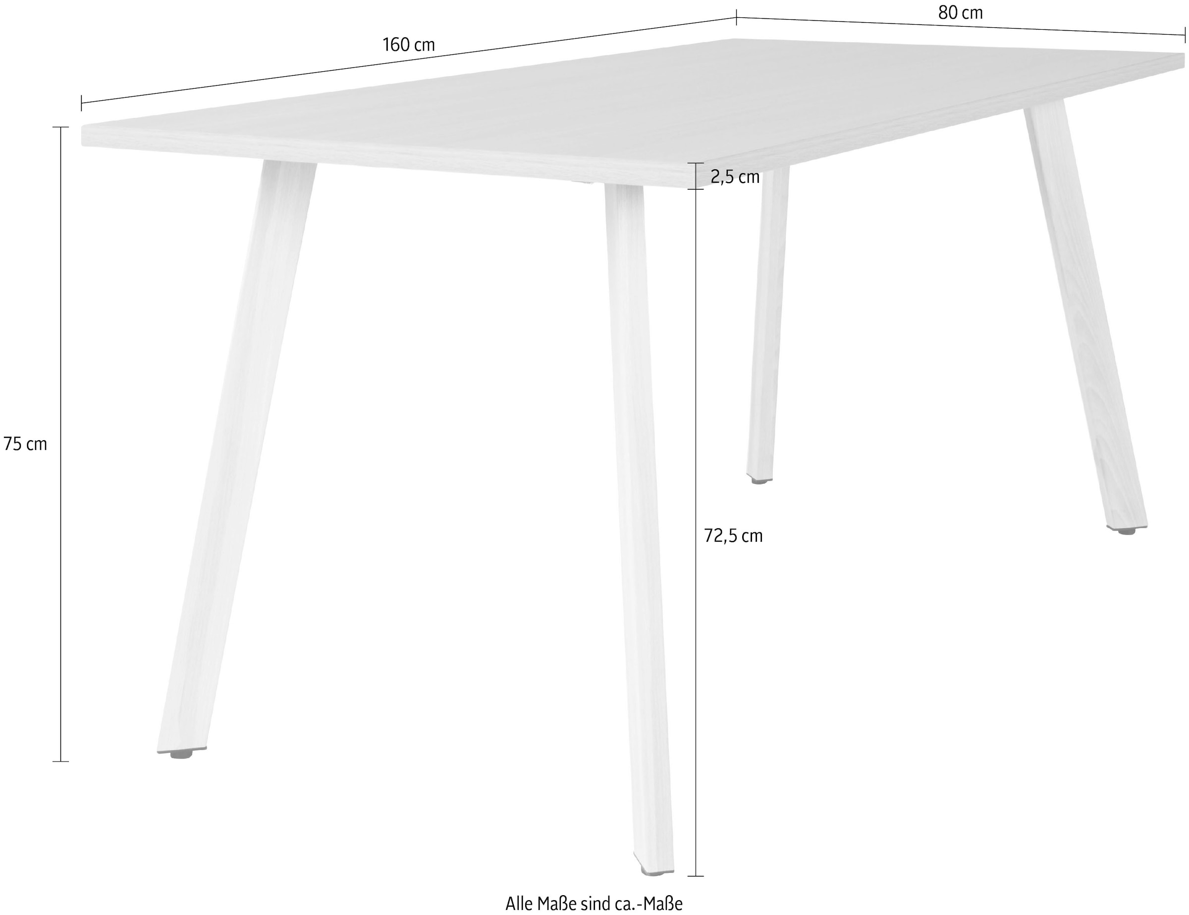 Homexperts Esstisch »Sava«, Breite 160 cm