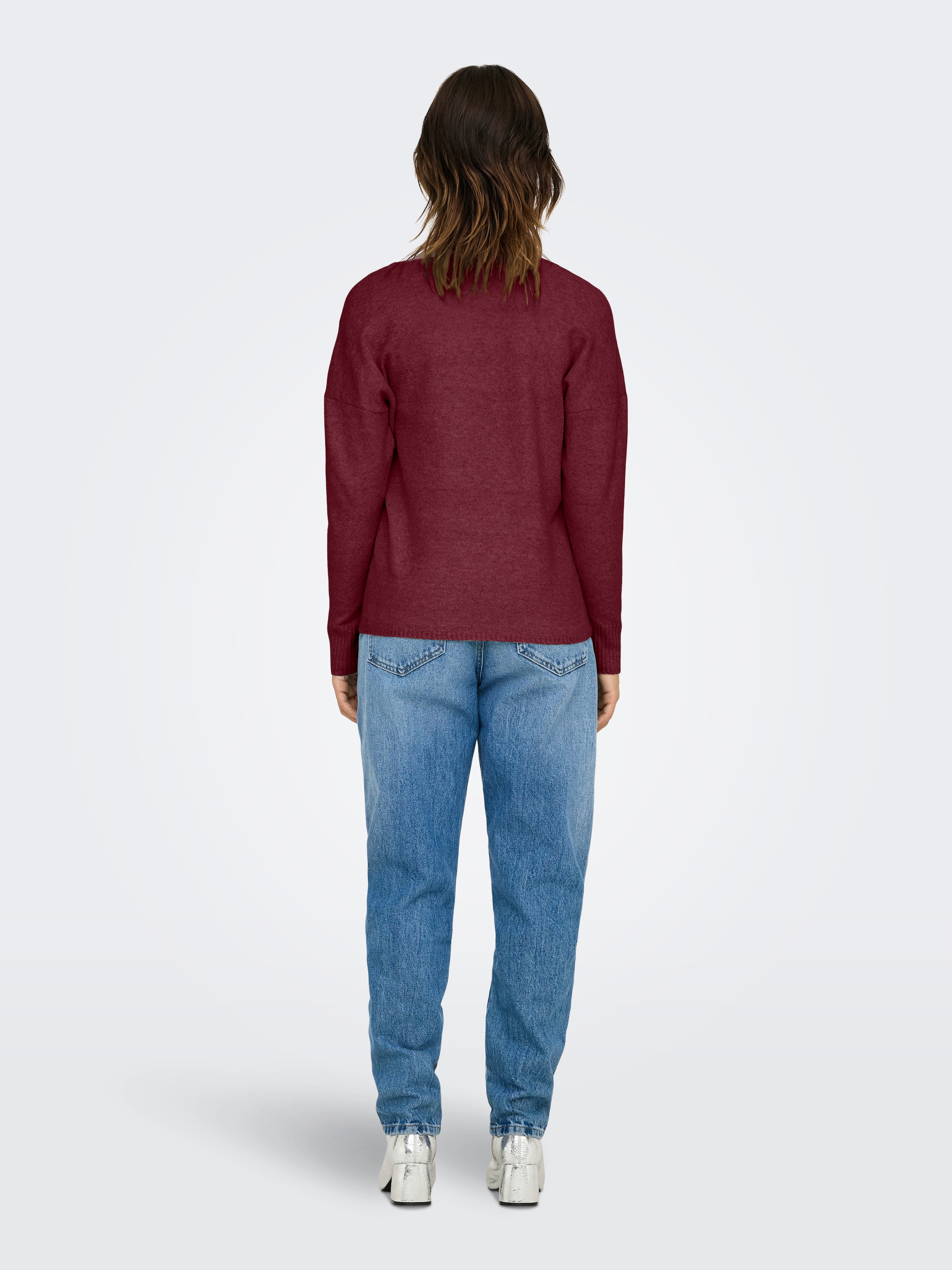 ONLY V-Ausschnitt-Pullover »ONLRICA LIFE L/S V-NECK PULLO KNT NOOS«, mit V-Ausschnitt