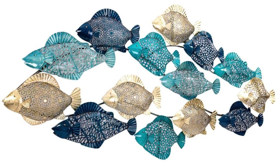 Schneider Wanddekoobjekt »Fishes«, Wanddeko aus Metall, maritim kaufen