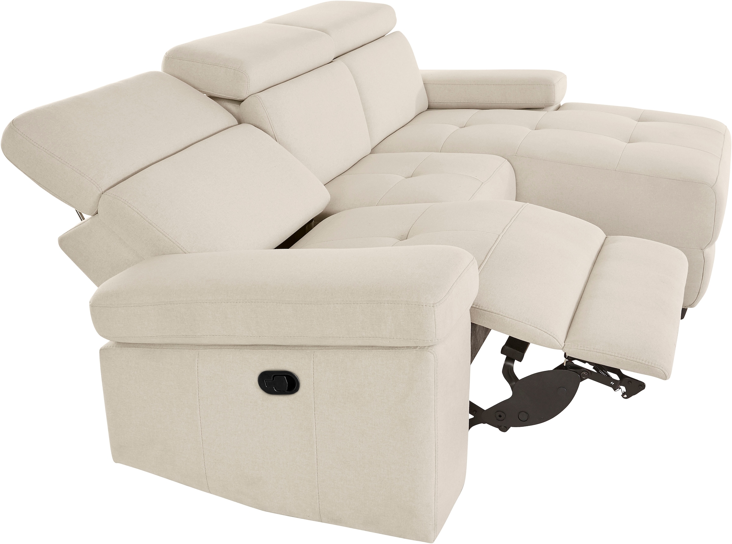 Home affaire Canapé d'angle »Kilado, L-Form,« mit Relaxfunktion, verstellbarer Armlehne, Kopfteilverstellung