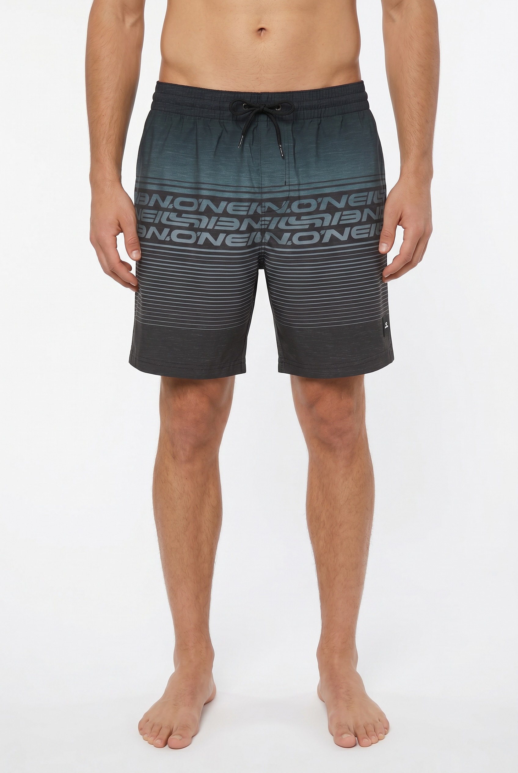 Image of ONeill Badeshorts "ONEILL LOGO STRIPE 16 SWIMSHORTS" mit Seiten- und Gesässtaschen, mit Innenhose aus Mesh