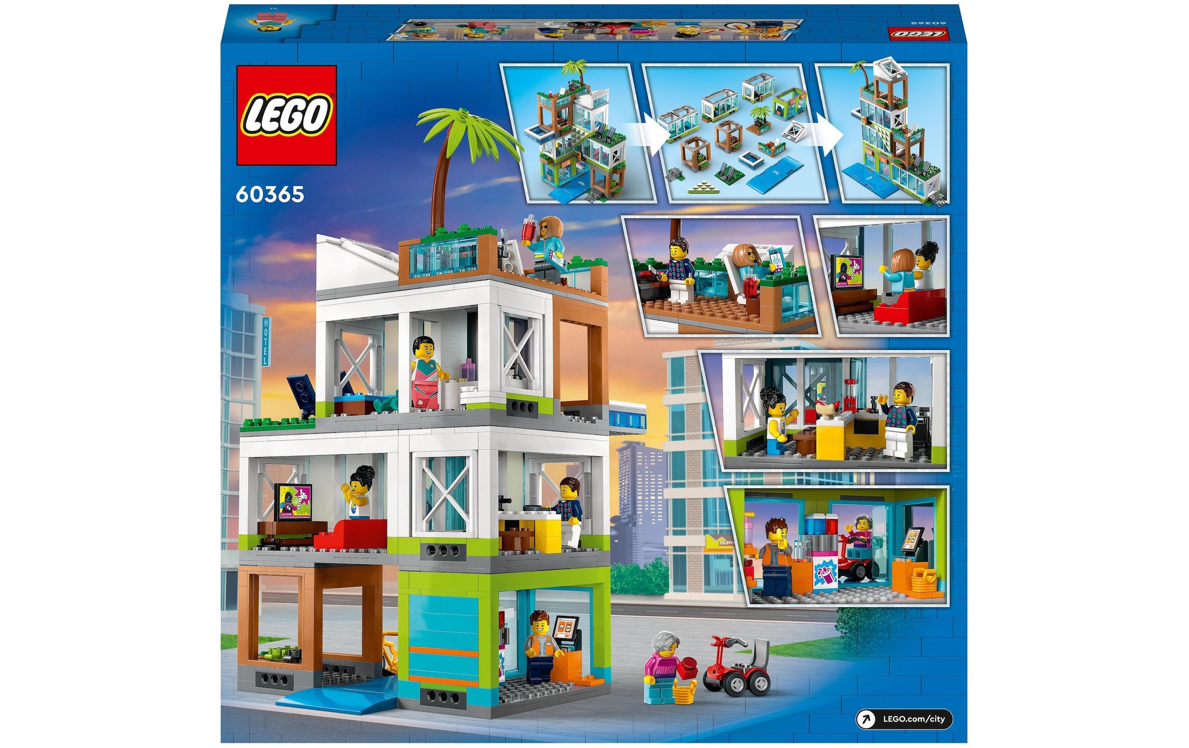 LEGO® Spielbausteine »City Appartementhaus 60365«, (688 St.)