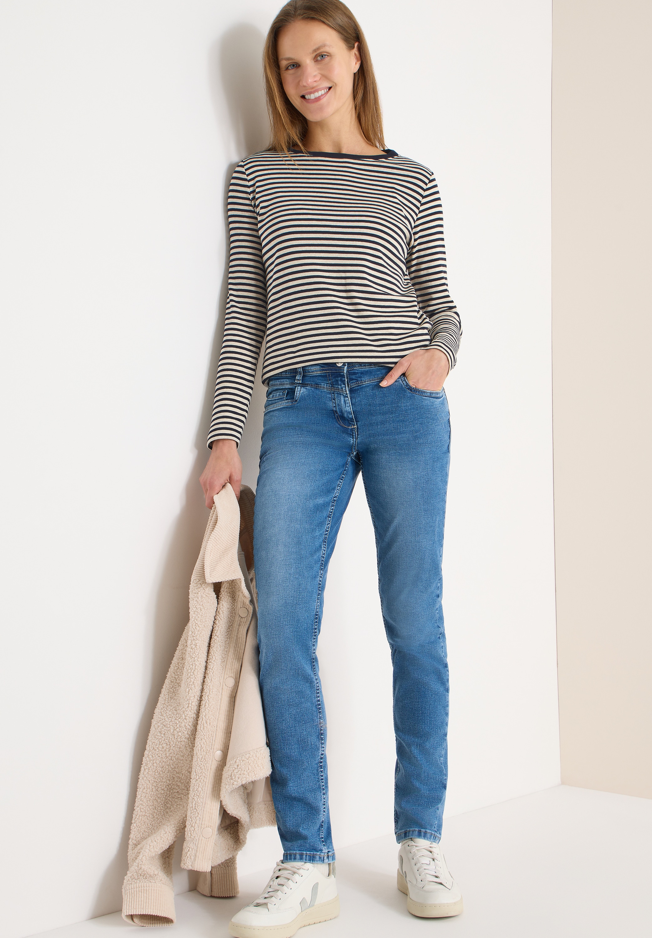 Cecil T-shirt à manches longues im Streifen-Look