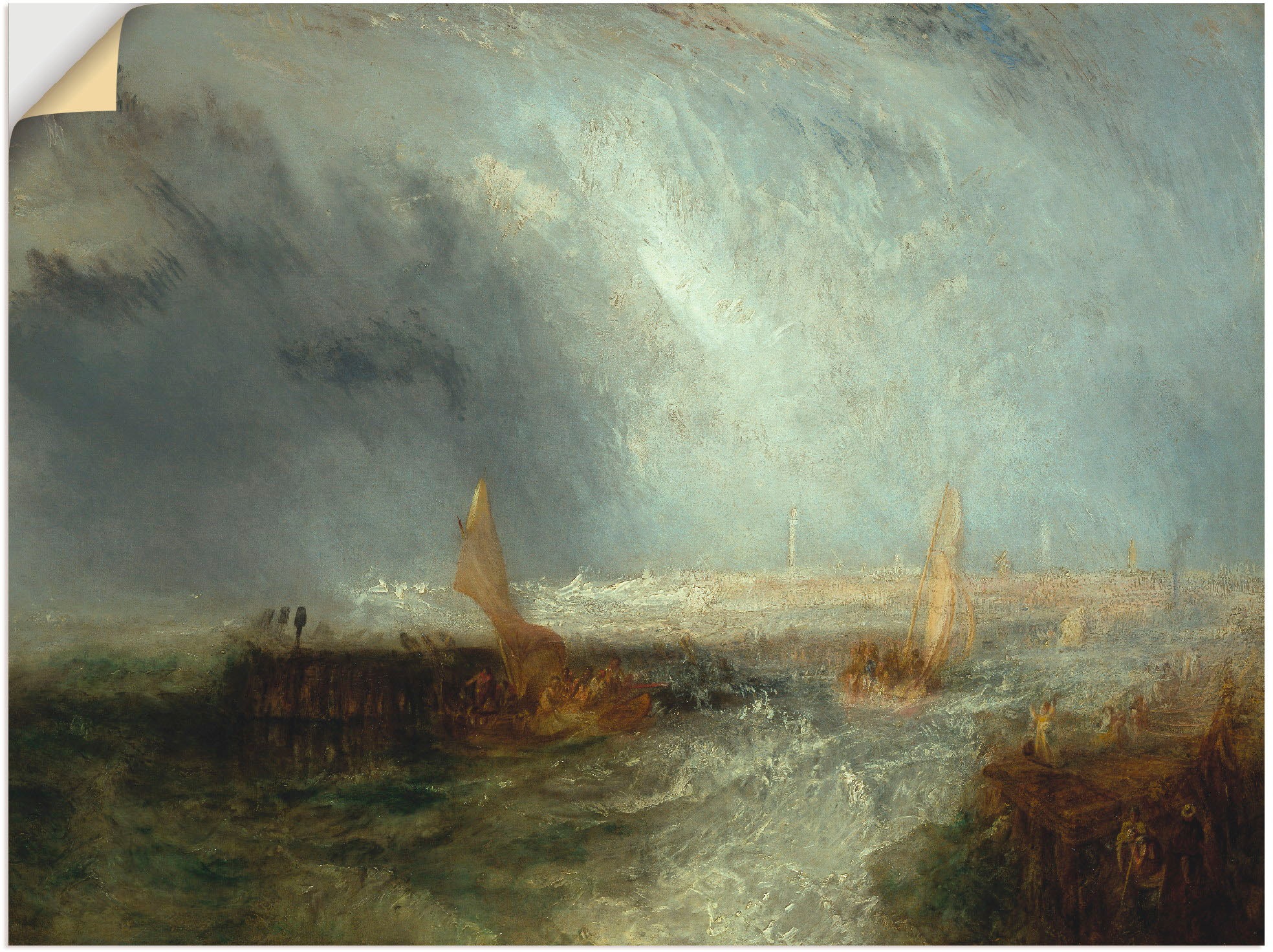 Image of Artland Wandbild »Ostende. 1844«, Gewässer, (1 St.), in vielen Grössen & Produktarten -Leinwandbild, Poster, Wandaufkleber / Wandtattoo auch für Badezimmer geeignet bei Ackermann Versand Schweiz